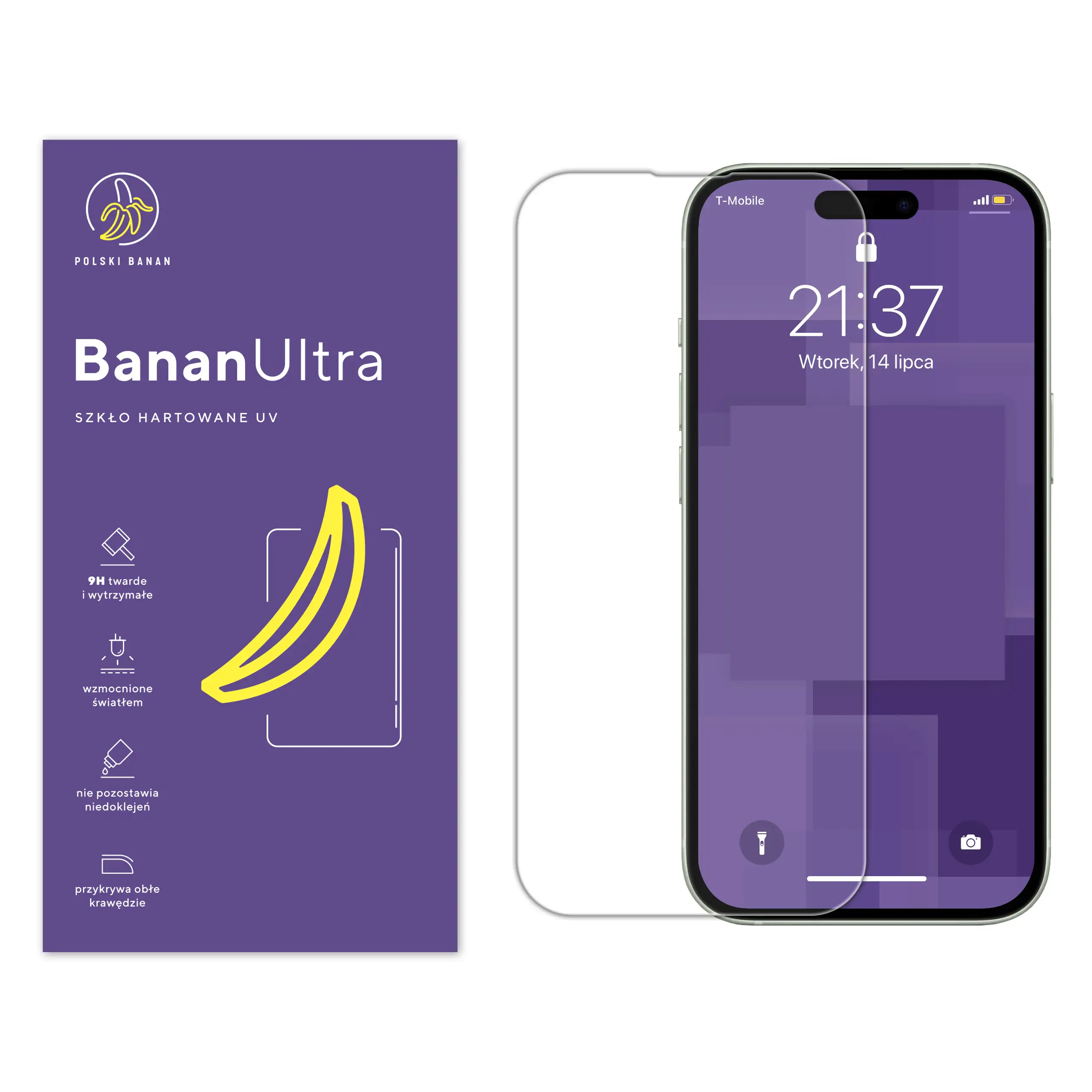Szkło hartowane UV Polski Banan BananUltra do Apple iPhone 15