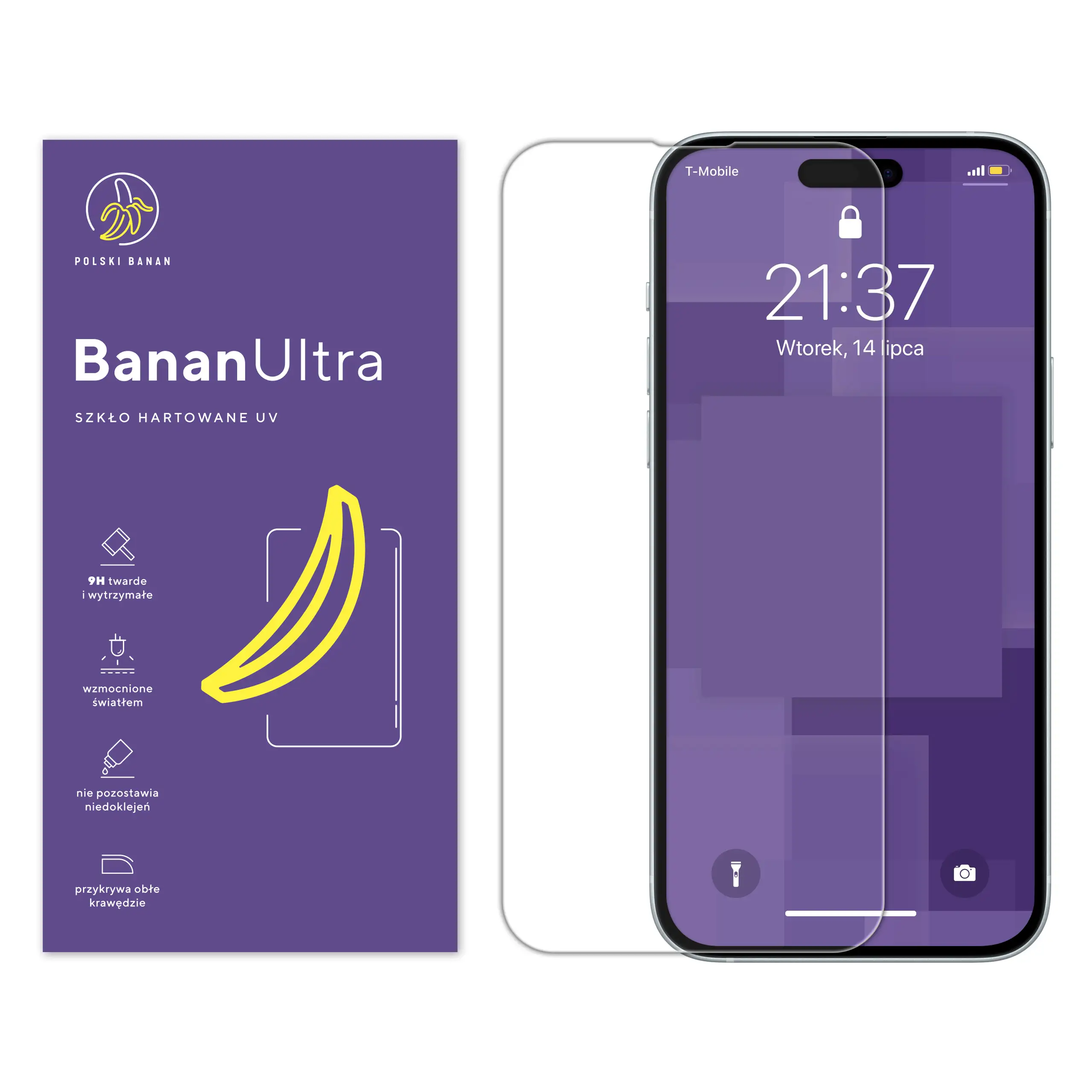 Szkło hartowane UV Polski Banan BananUltra do Apple iPhone 15 Plus