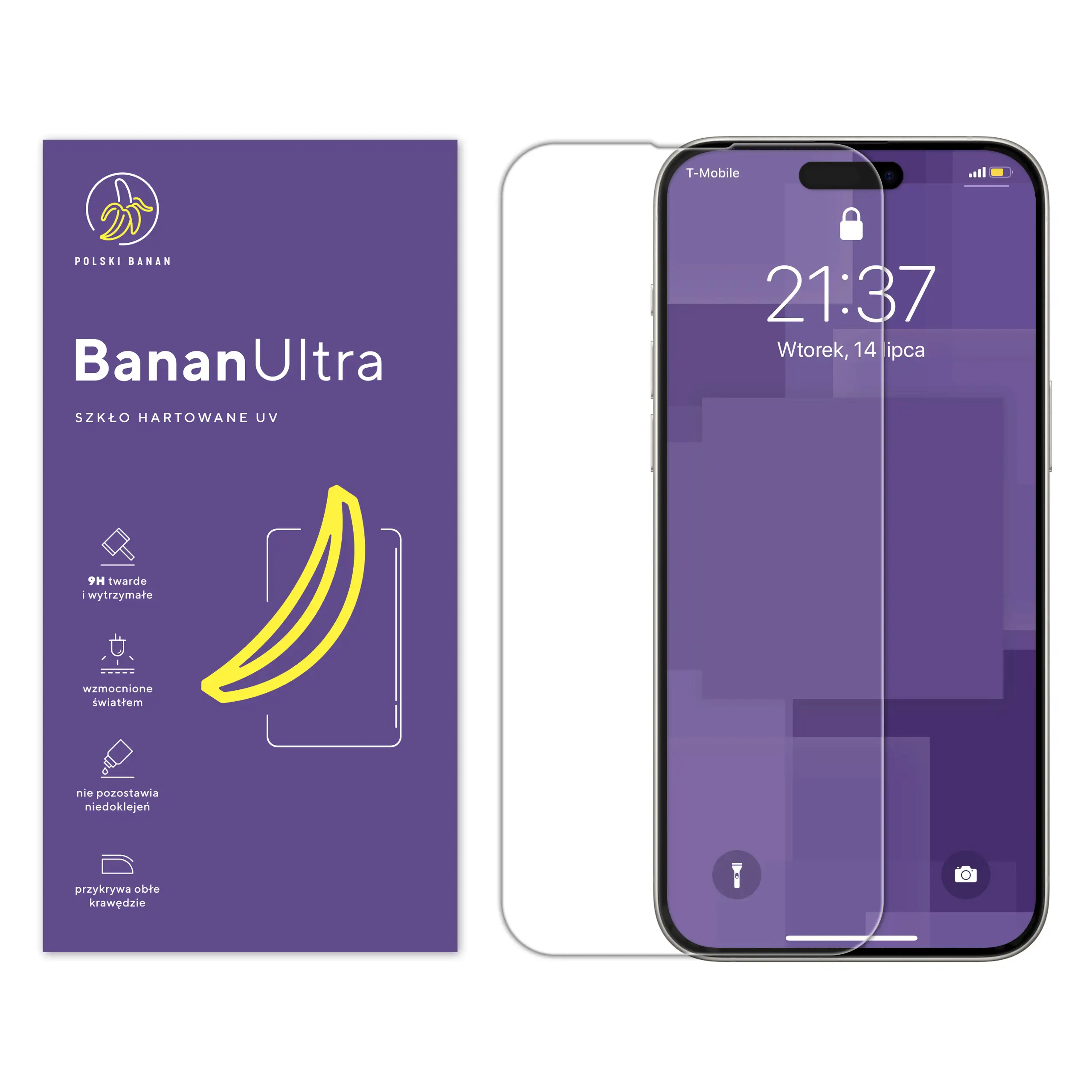 Szkło hartowane UV Polski Banan BananUltra do Apple iPhone 15 Pro Max