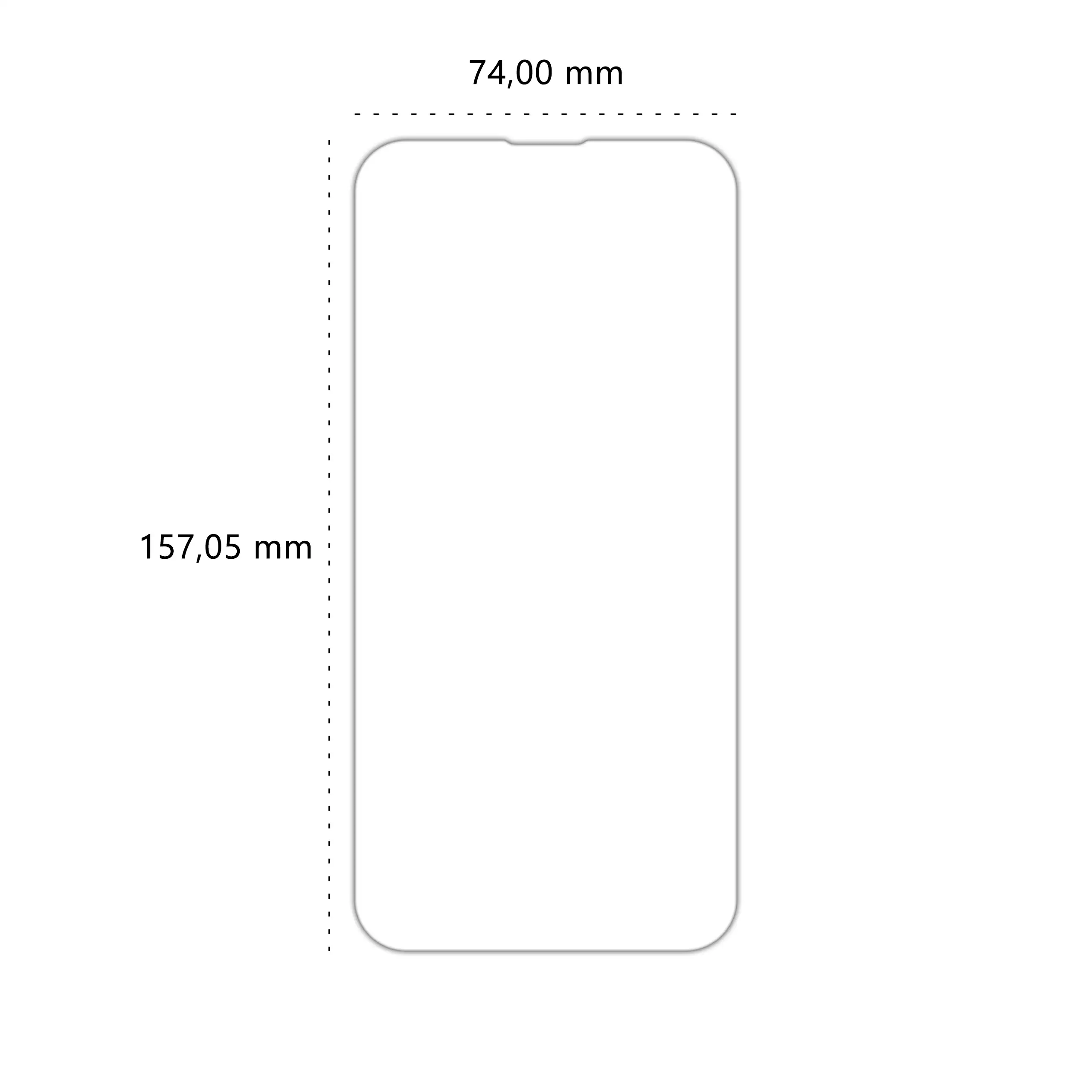 Wymiary szkła hartowanego UV Polski Banan BananUltra do telefonu Apple iPhone 15 Pro Max