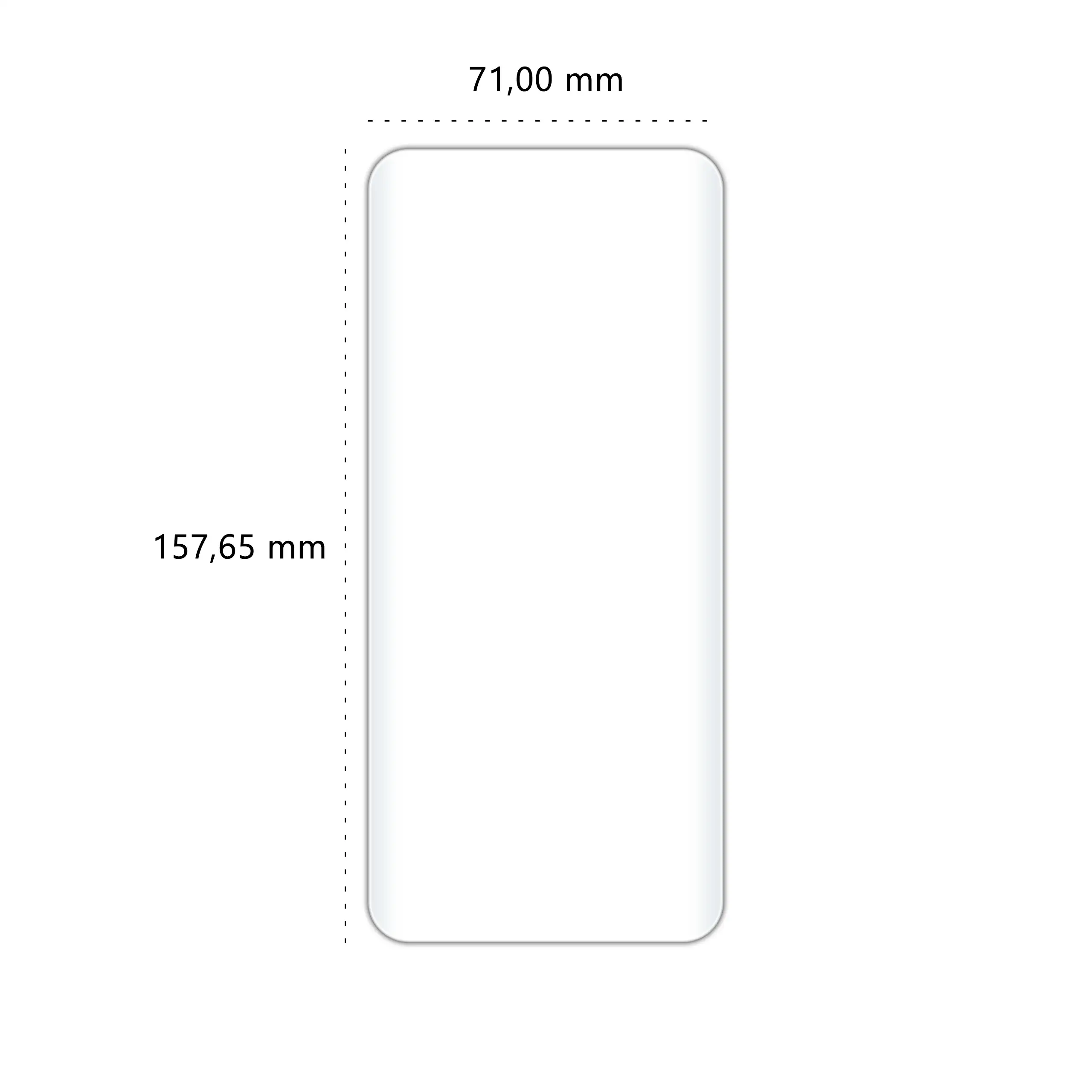 Wymiary szkła hartowanego UV Polski Banan BananUltra do telefonu Oppo Reno12 Pro