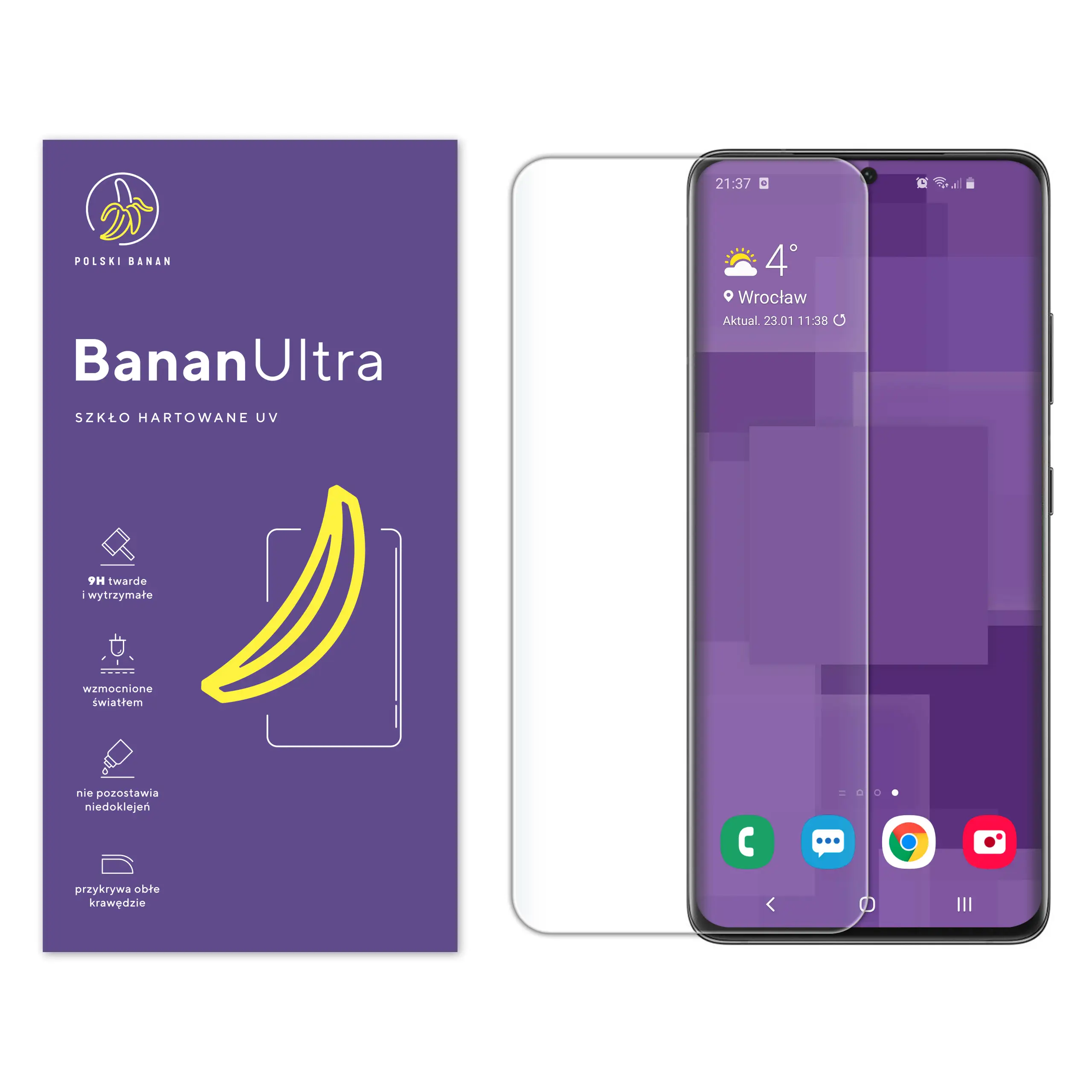 Szkło hartowane UV Polski Banan BananUltra do Samsung Galaxy S21 Ultra