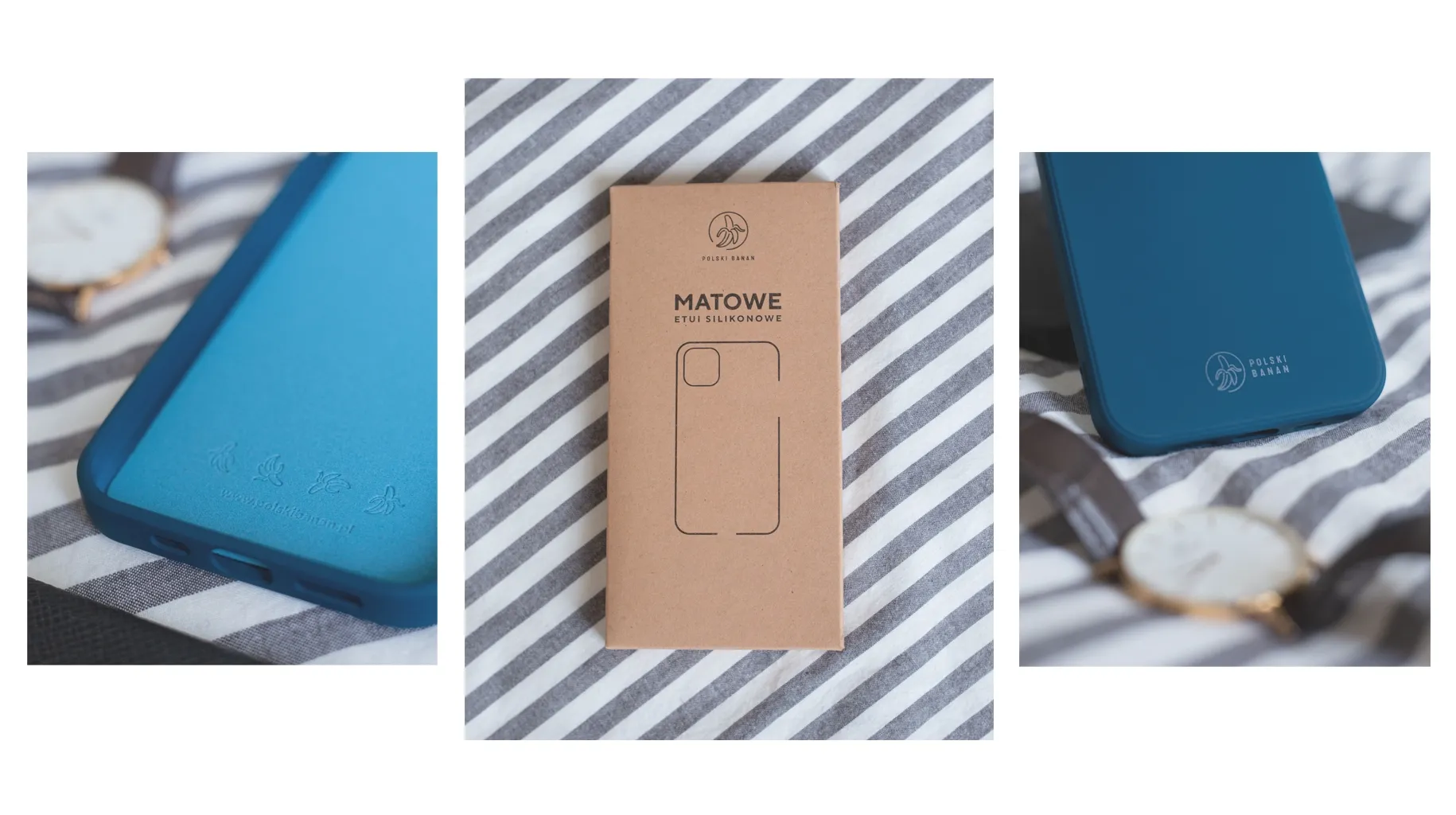 Etui silikonowe matowe morskie Polski Banan