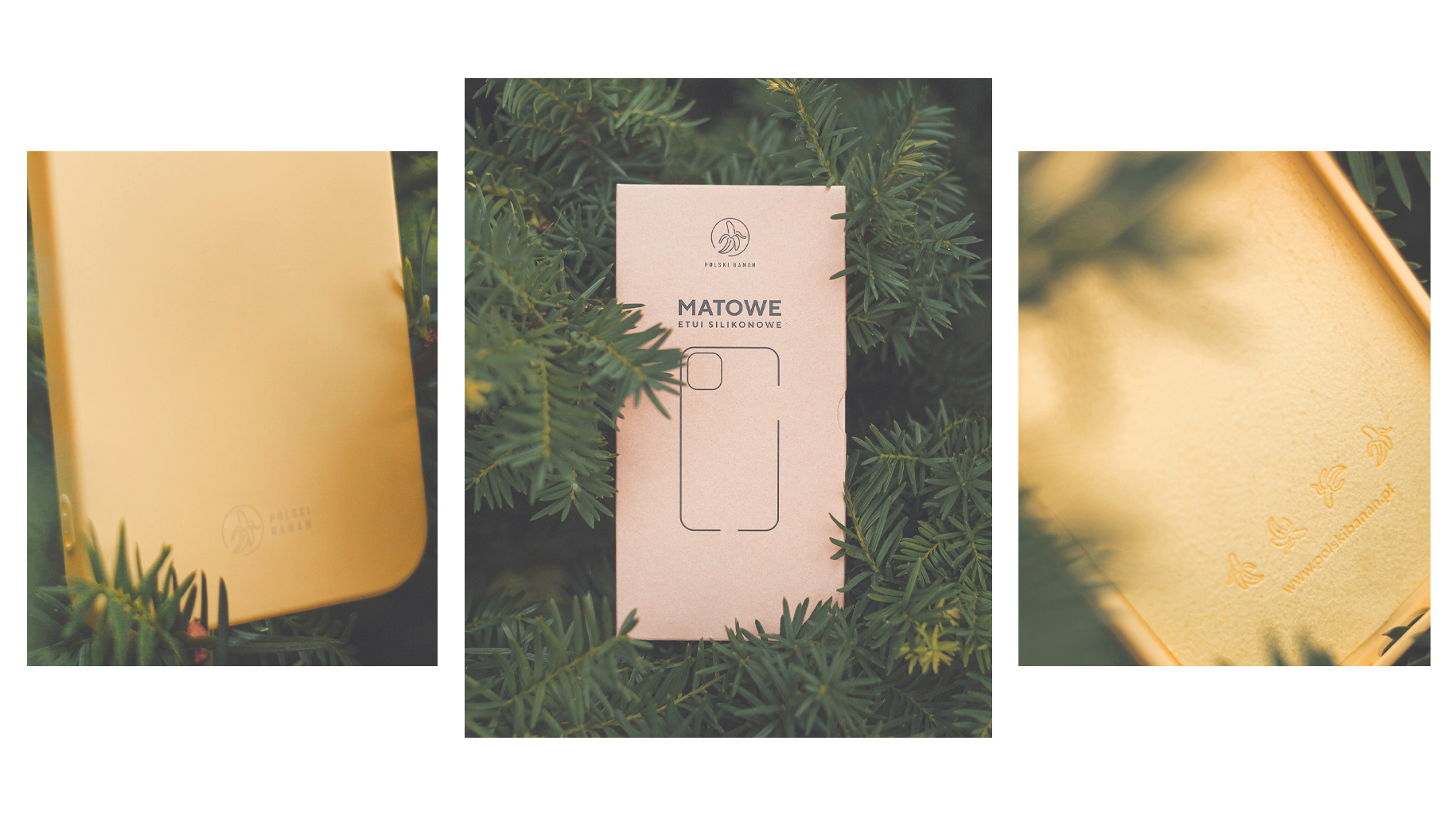 Etui silikonowe matowe żółte Polski Banan