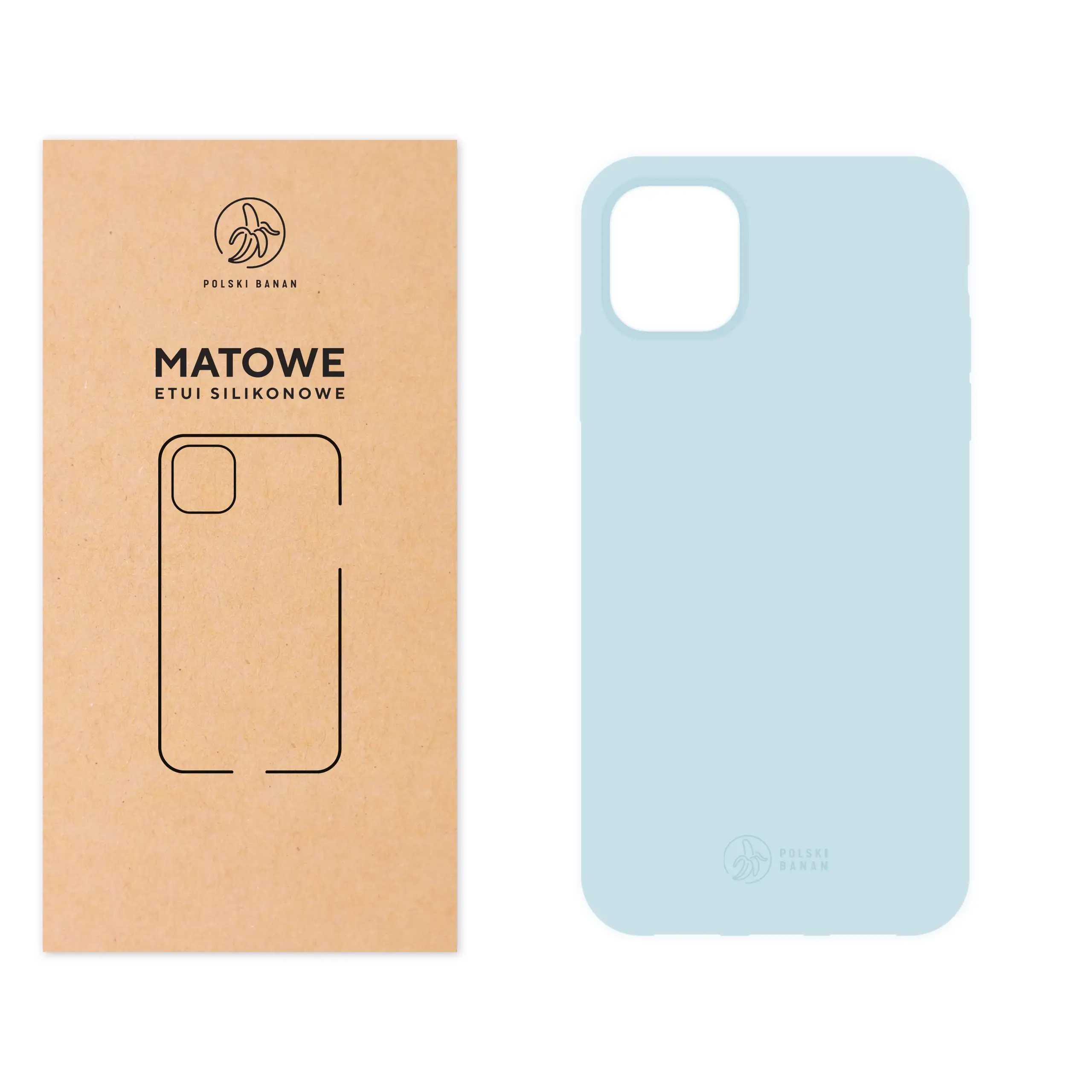 Etui silikonowe matowe błękitne Polski Banan do Apple iPhone 11