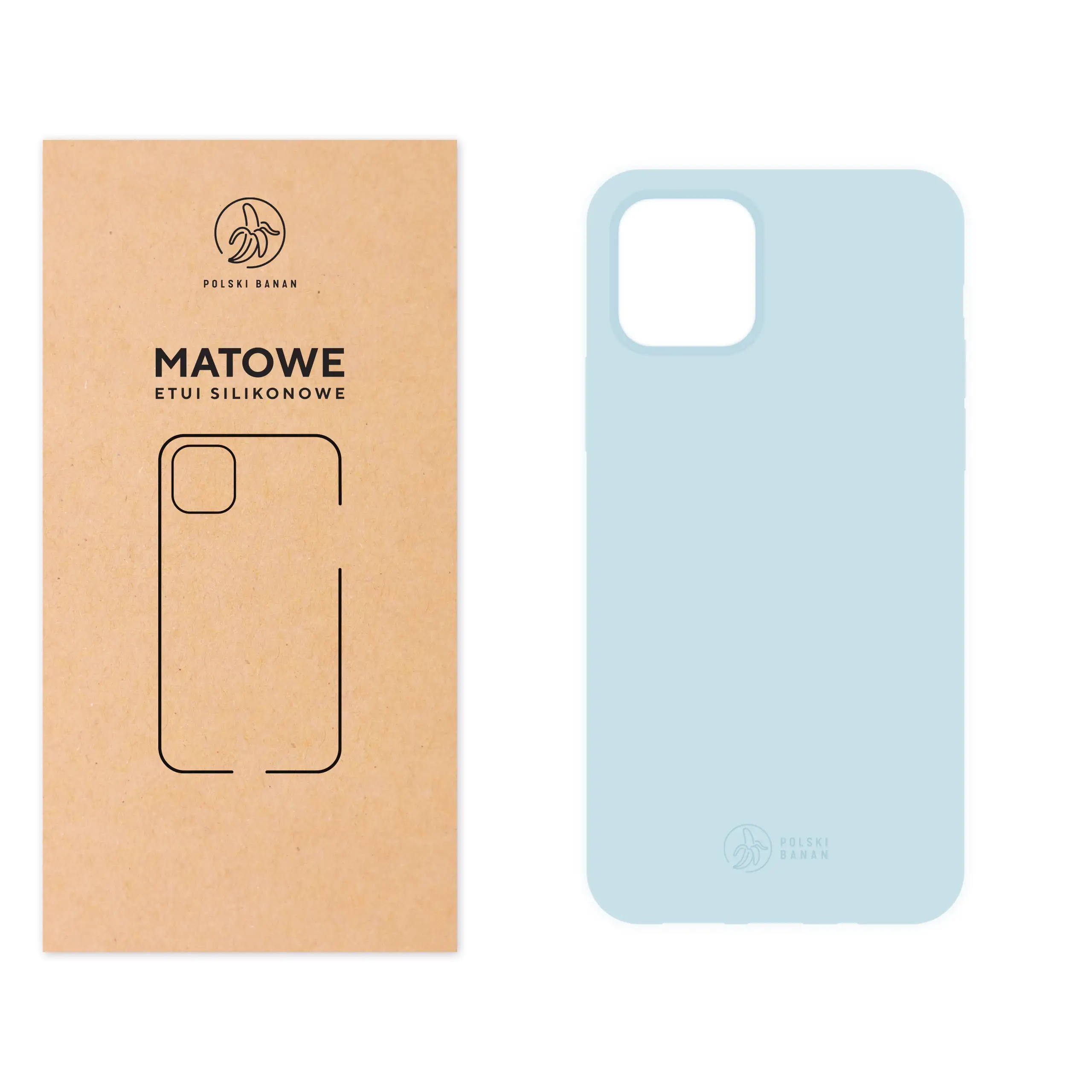 Etui silikonowe matowe błękitne Polski Banan do Apple iPhone 11 Pro