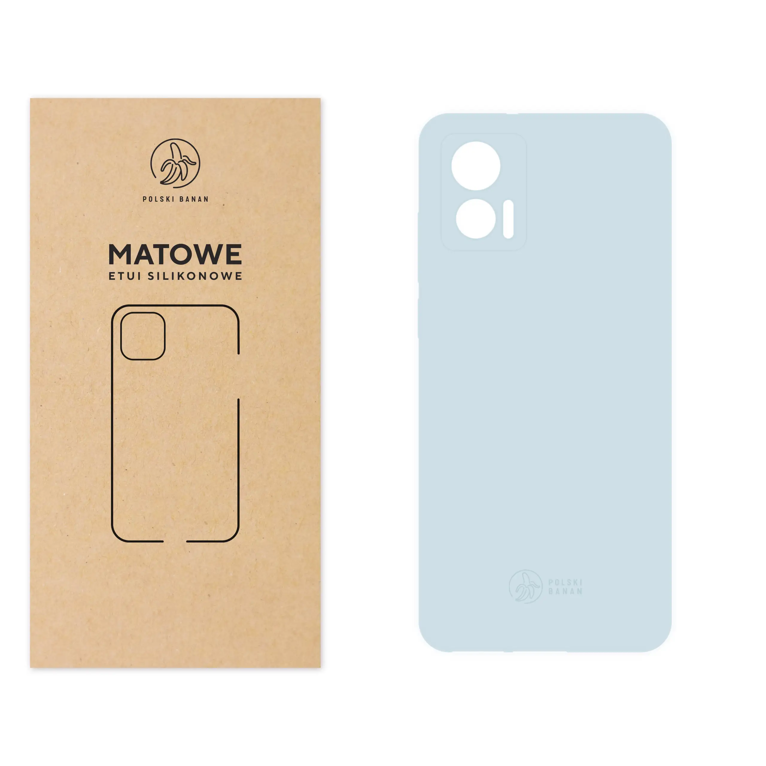 Etui silikonowe matowe błękitne Polski Banan do Motorola Edge 30 Neo