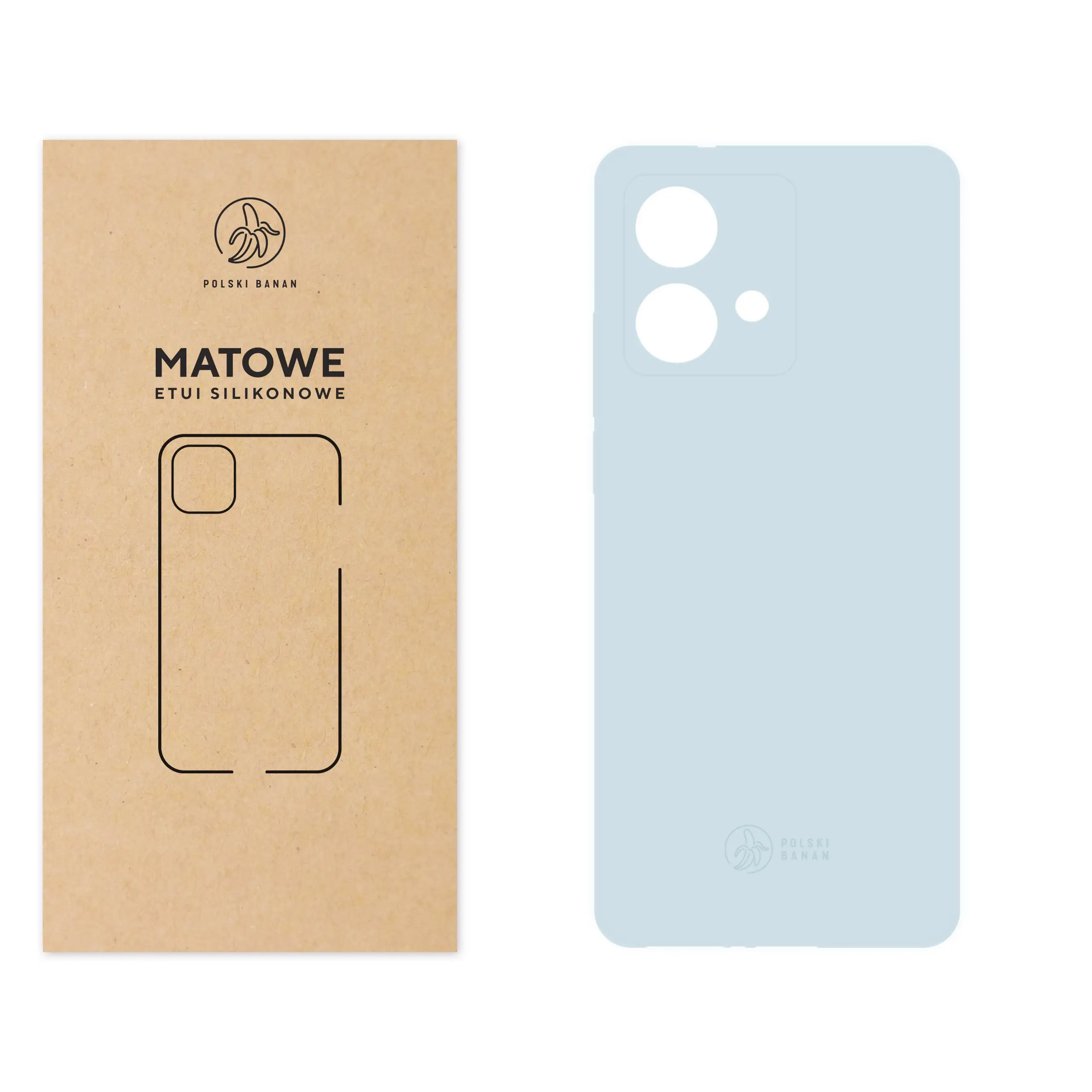 Etui silikonowe matowe błękitne Polski Banan do Motorola Edge 40 Neo
