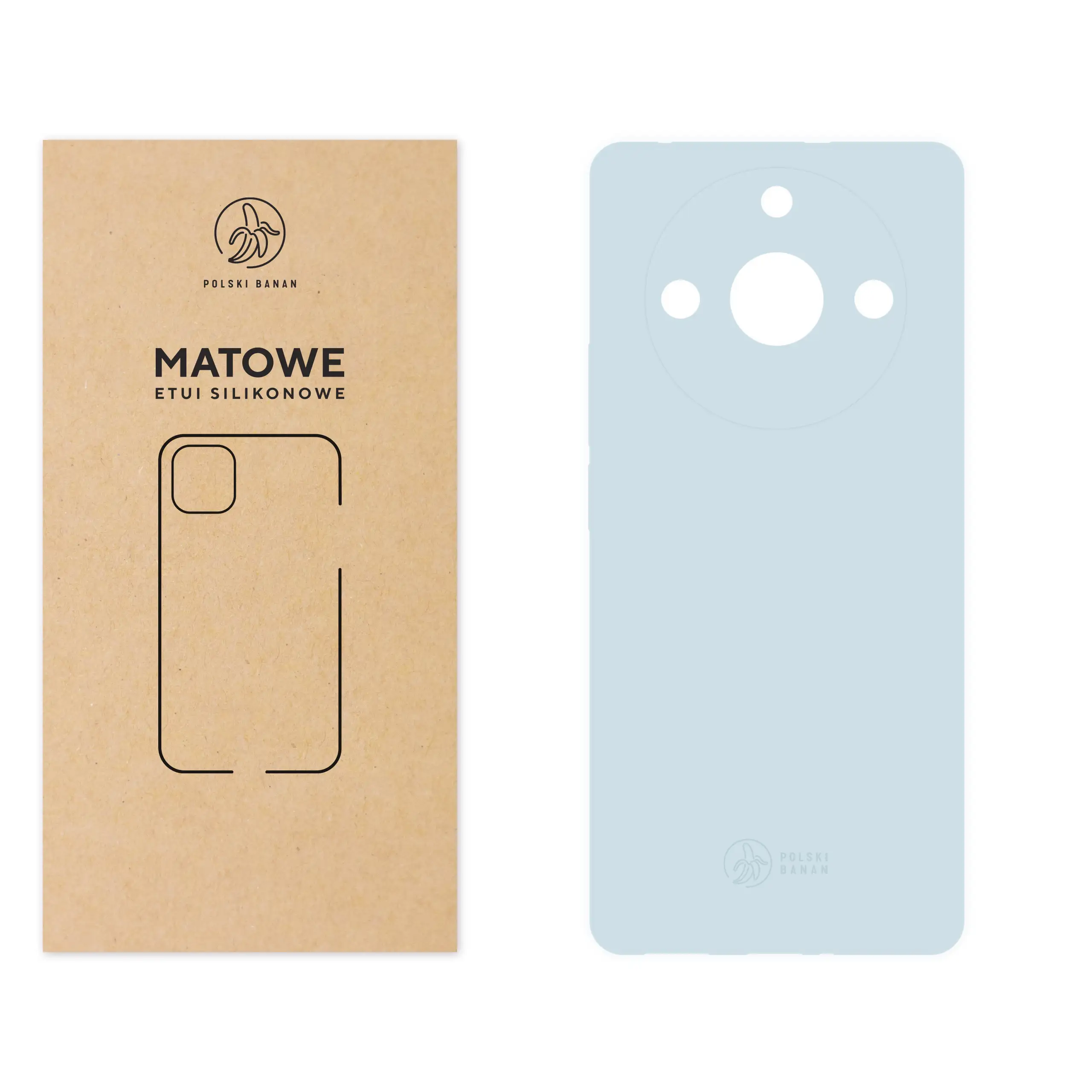 Etui silikonowe matowe błękitne Polski Banan do Realme 11 Pro / 11 Pro Plus