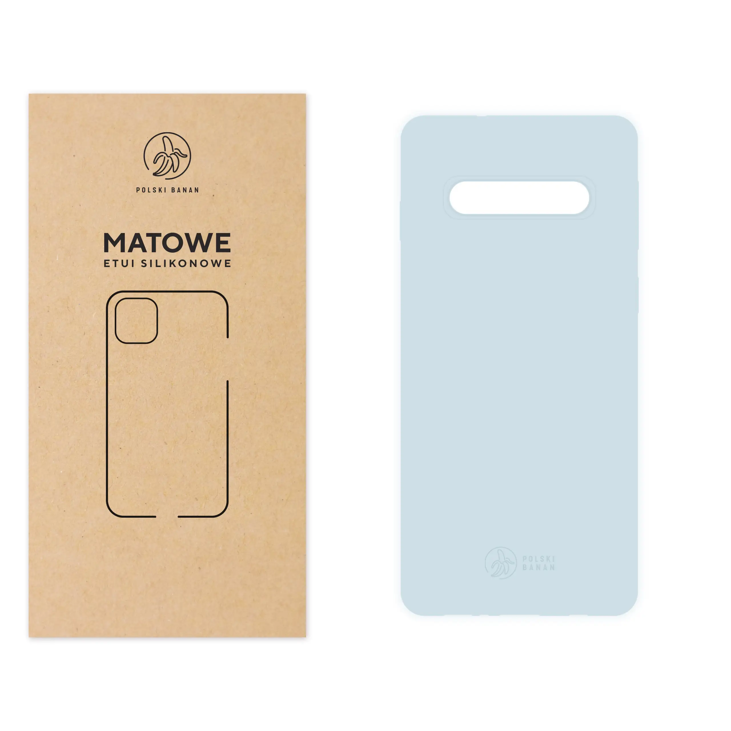 Etui silikonowe matowe błękitne Polski Banan do Samsung Galaxy S10
