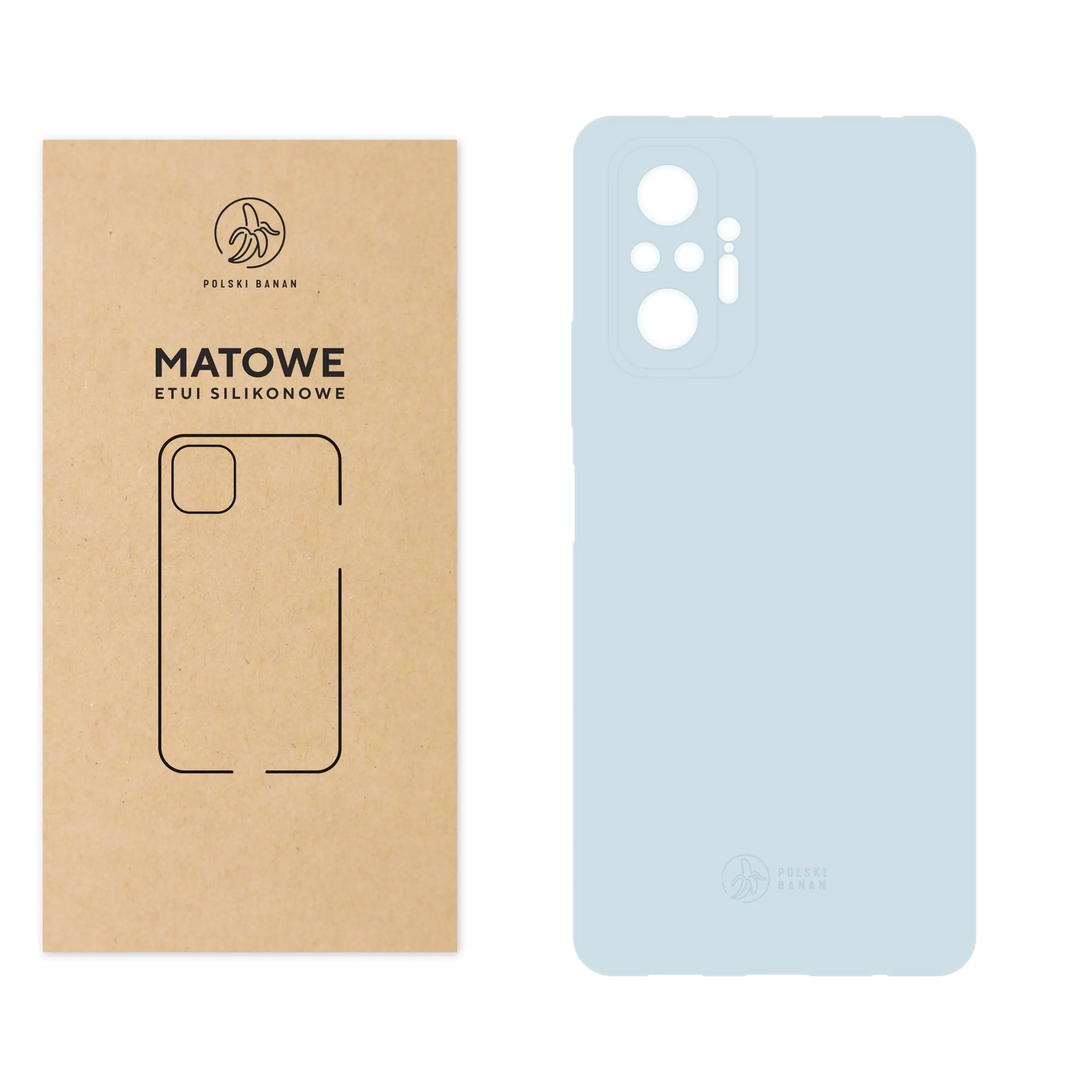 Etui silikonowe matowe błękitne Polski Banan do Xiaomi Redmi Note 10 Pro