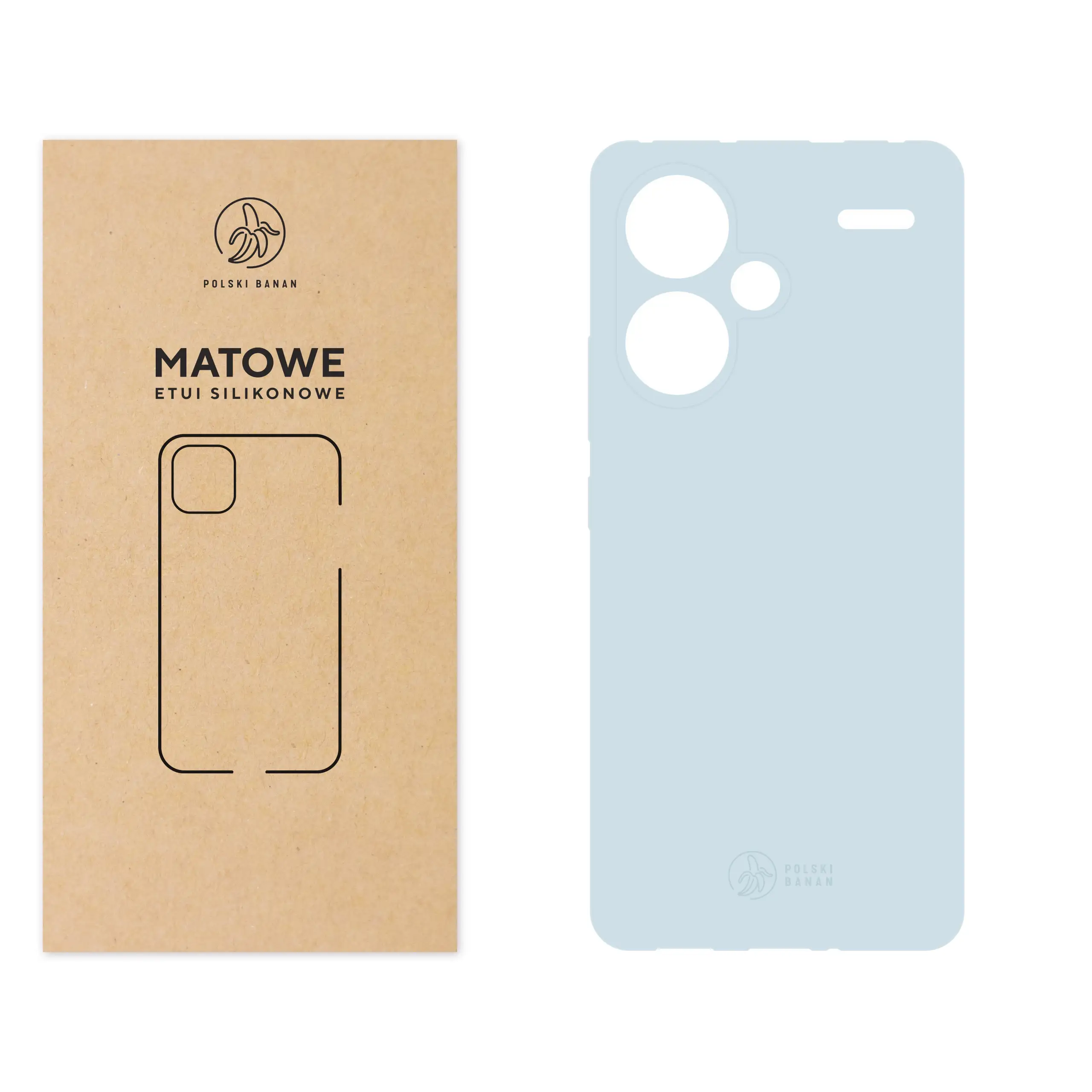 Etui silikonowe matowe błękitne Polski Banan do Xiaomi Redmi Note 13 Pro Plus