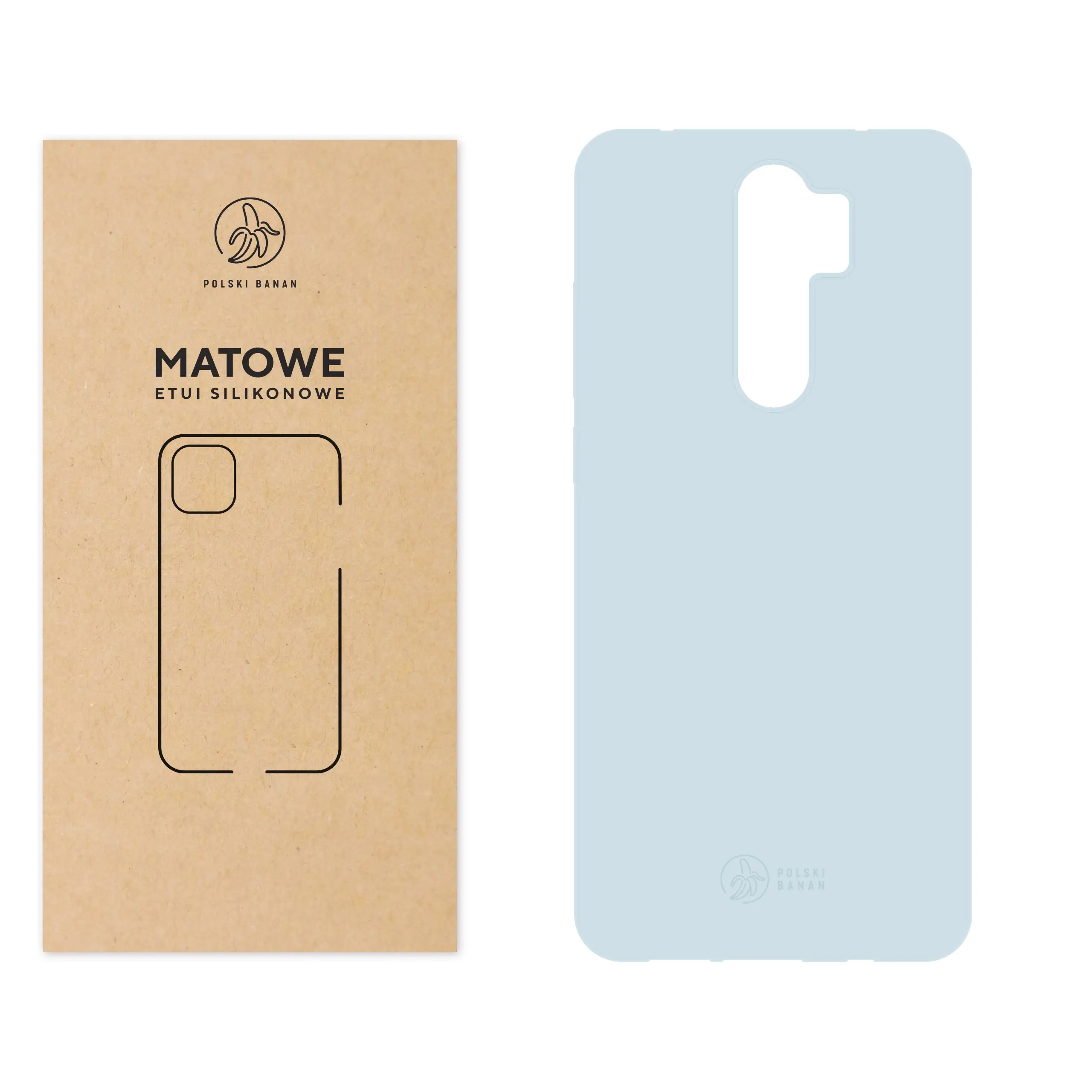 Etui silikonowe matowe błękitne Polski Banan do Xiaomi Redmi Note 8 Pro