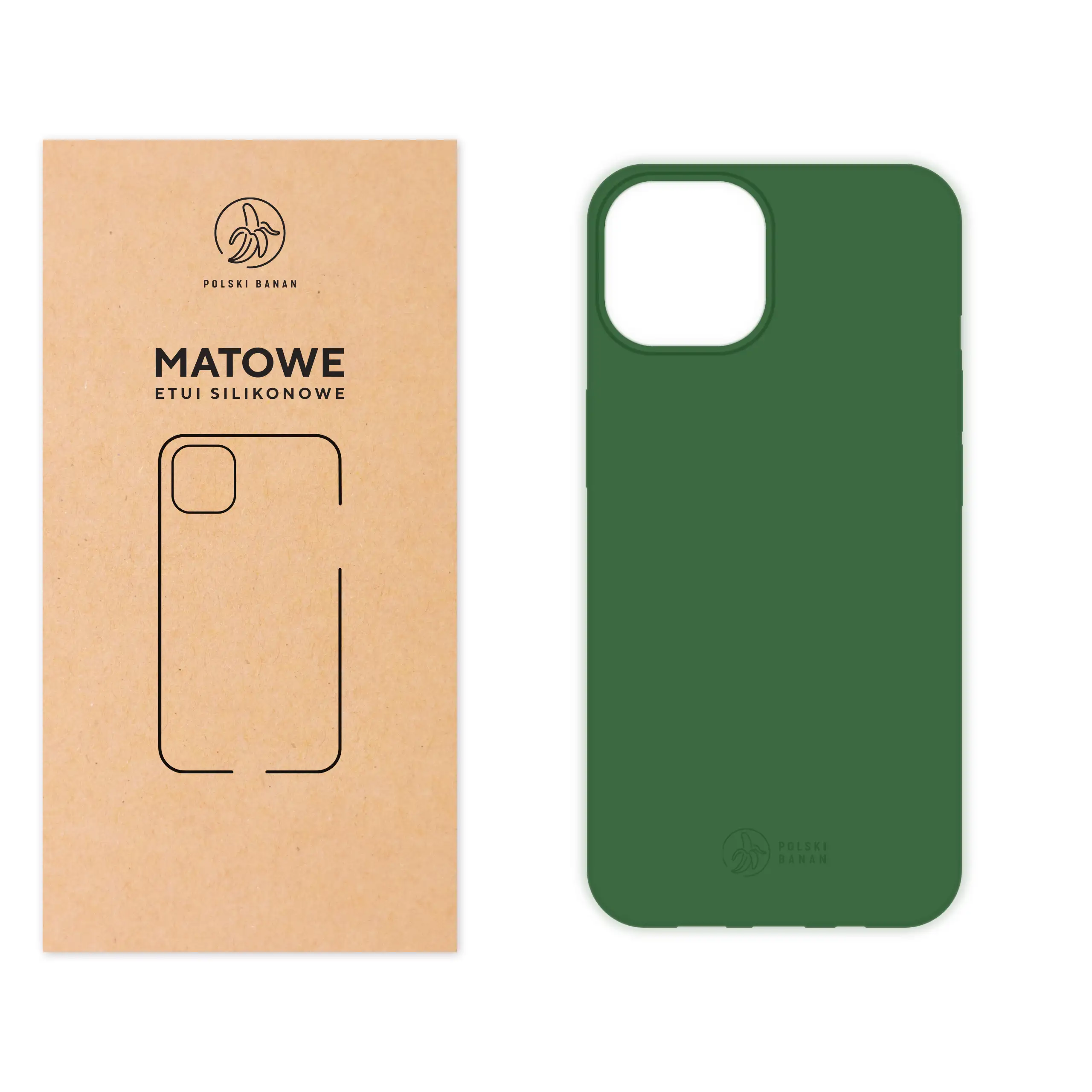 Etui silikonowe matowe butelkowe Polski Banan do Apple iPhone 14