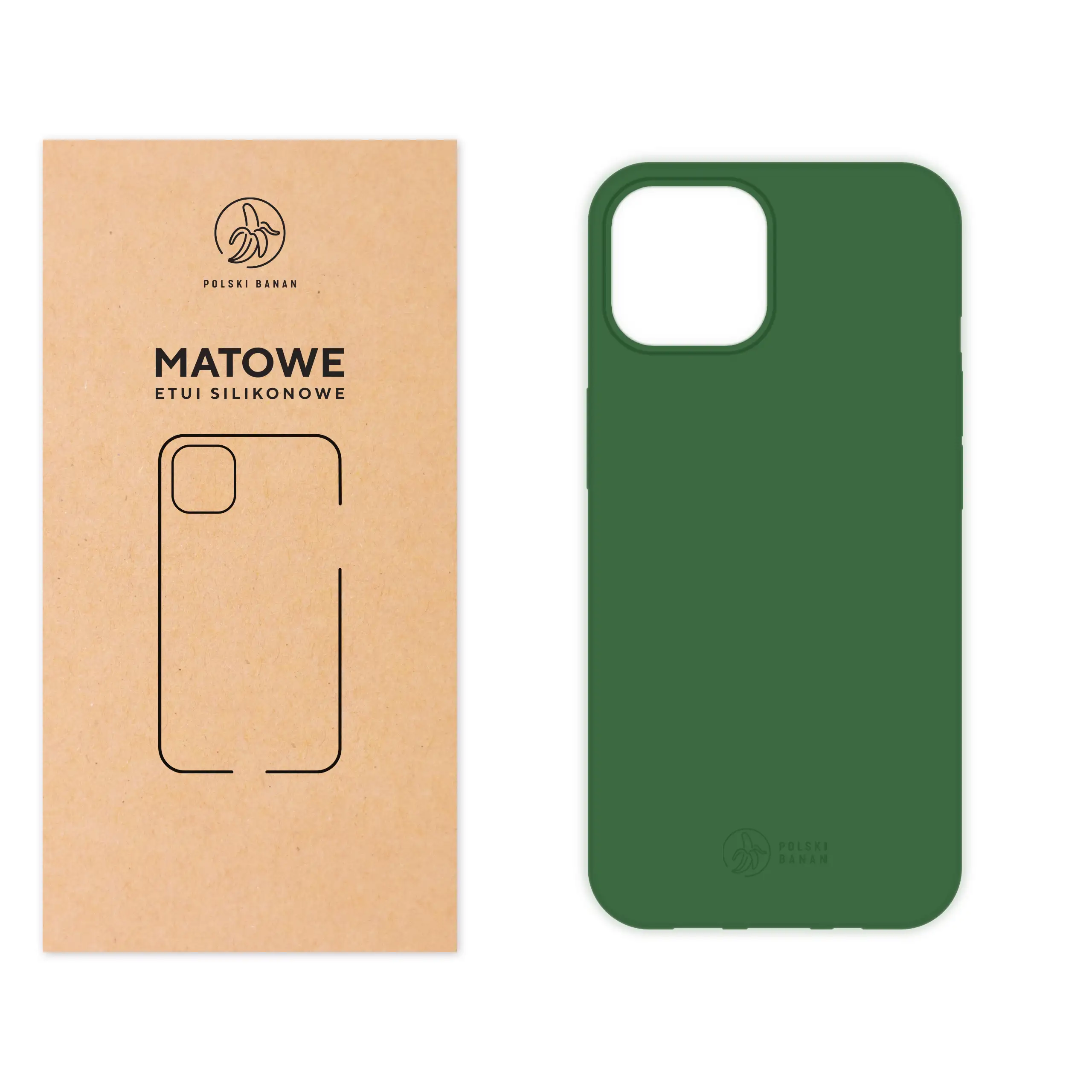Etui silikonowe matowe butelkowe Polski Banan do Apple iPhone 15