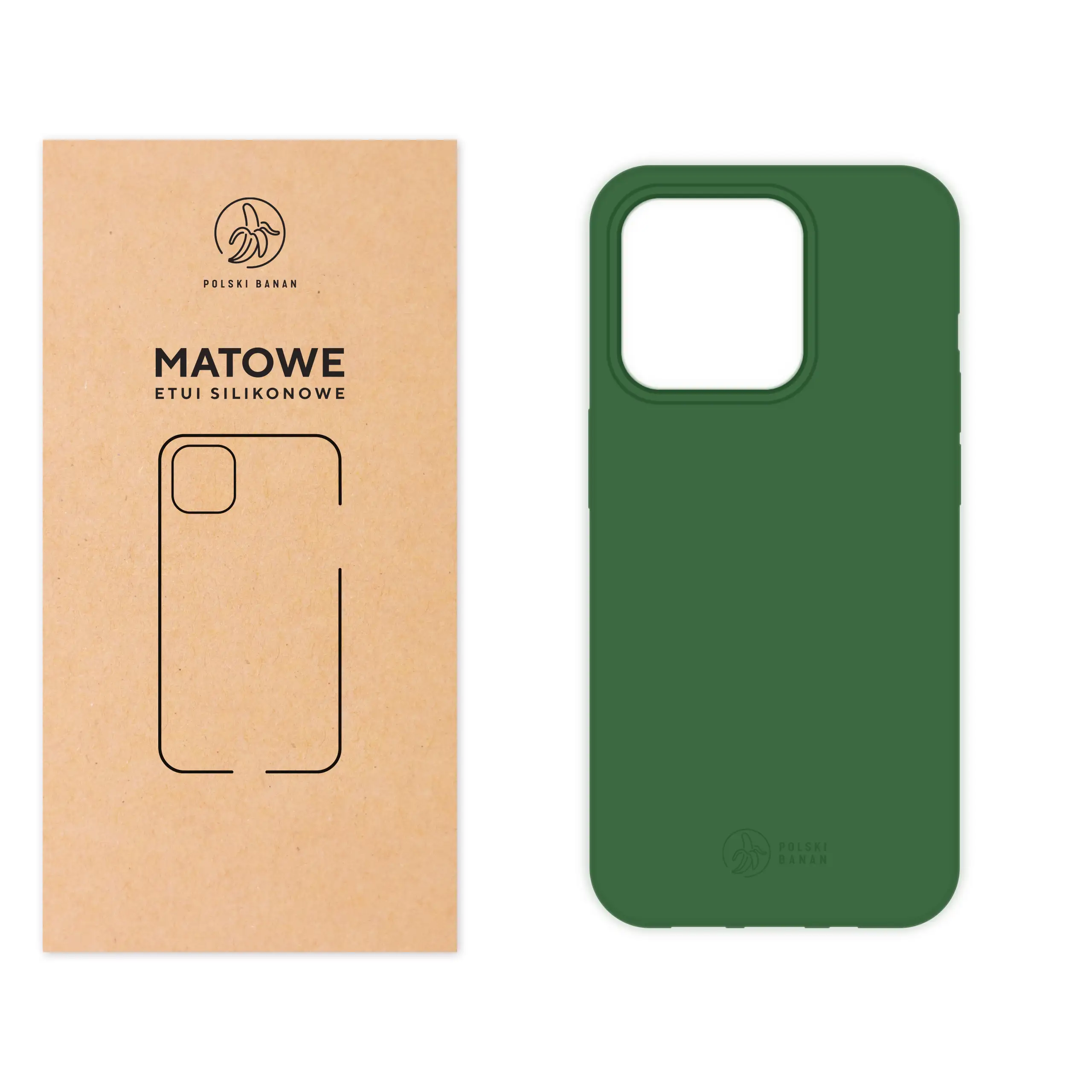 Etui silikonowe matowe butelkowe Polski Banan do Apple iPhone 15 Pro