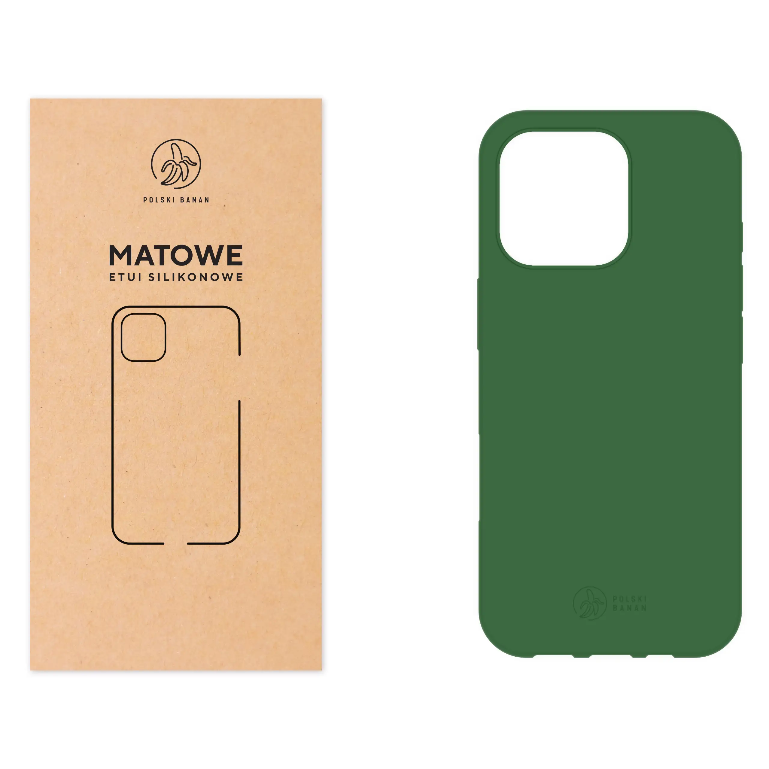 Etui silikonowe matowe butelkowe Polski Banan do Apple iPhone 16 Pro
