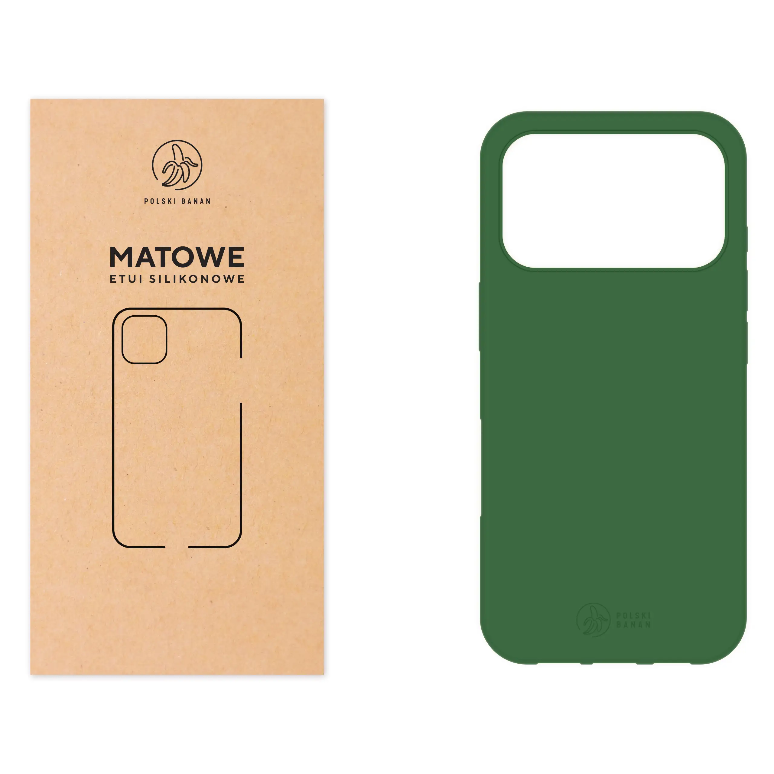 Etui silikonowe matowe butelkowe Polski Banan do Apple iPhone 17 Pro