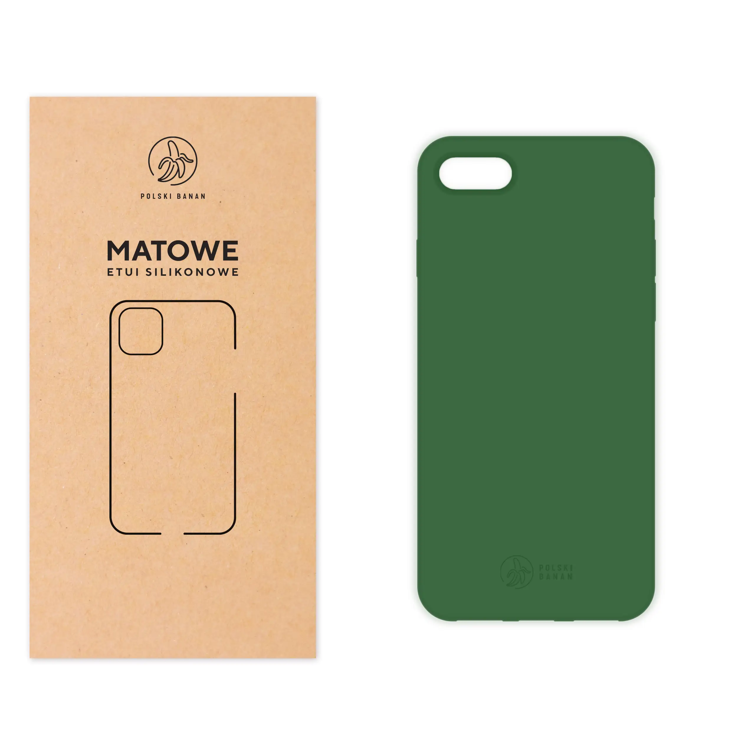Etui silikonowe matowe butelkowe Polski Banan do Apple iPhone 7 / 8 / SE 2020 / SE 2022