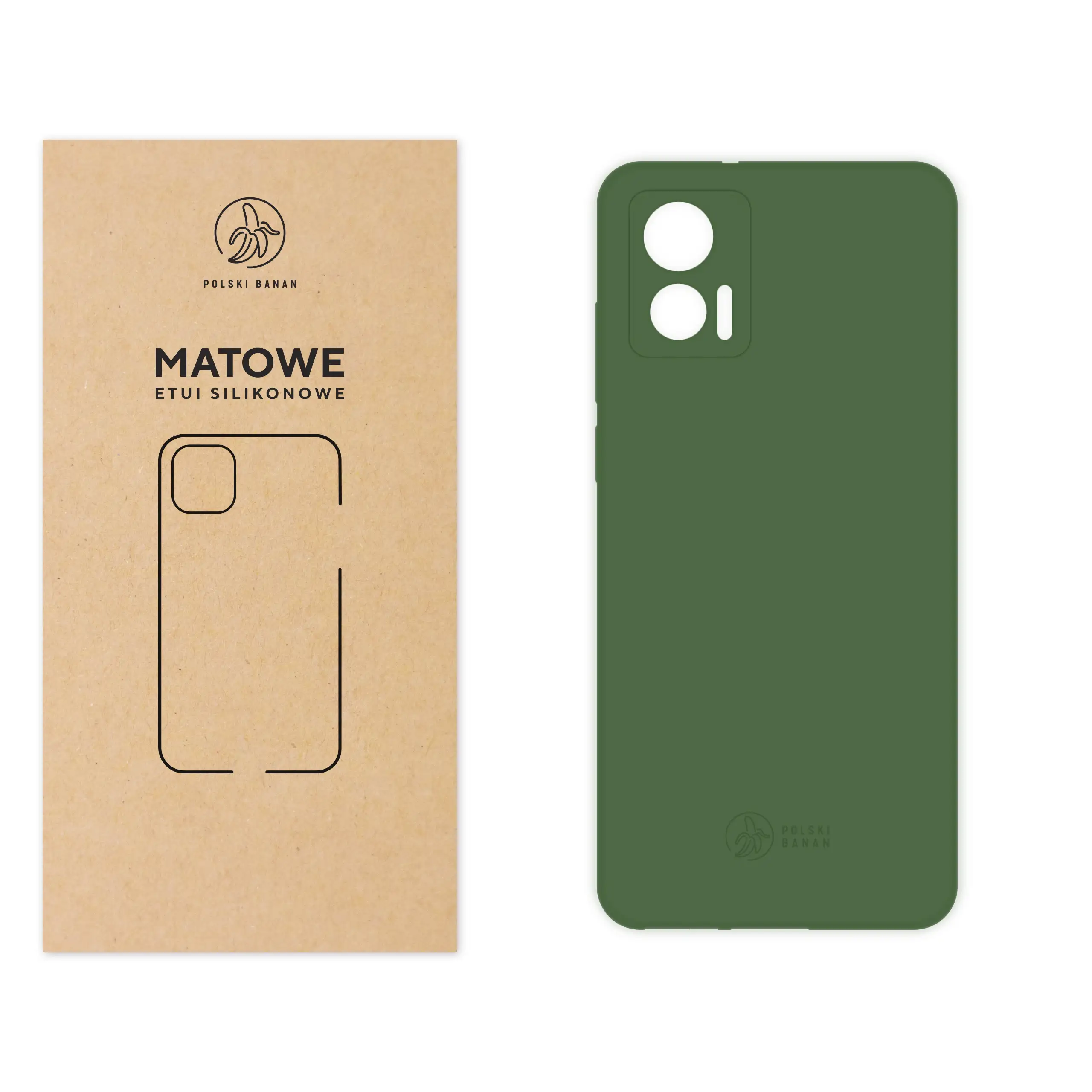 Etui silikonowe matowe butelkowe Polski Banan do Motorola Edge 30 Neo