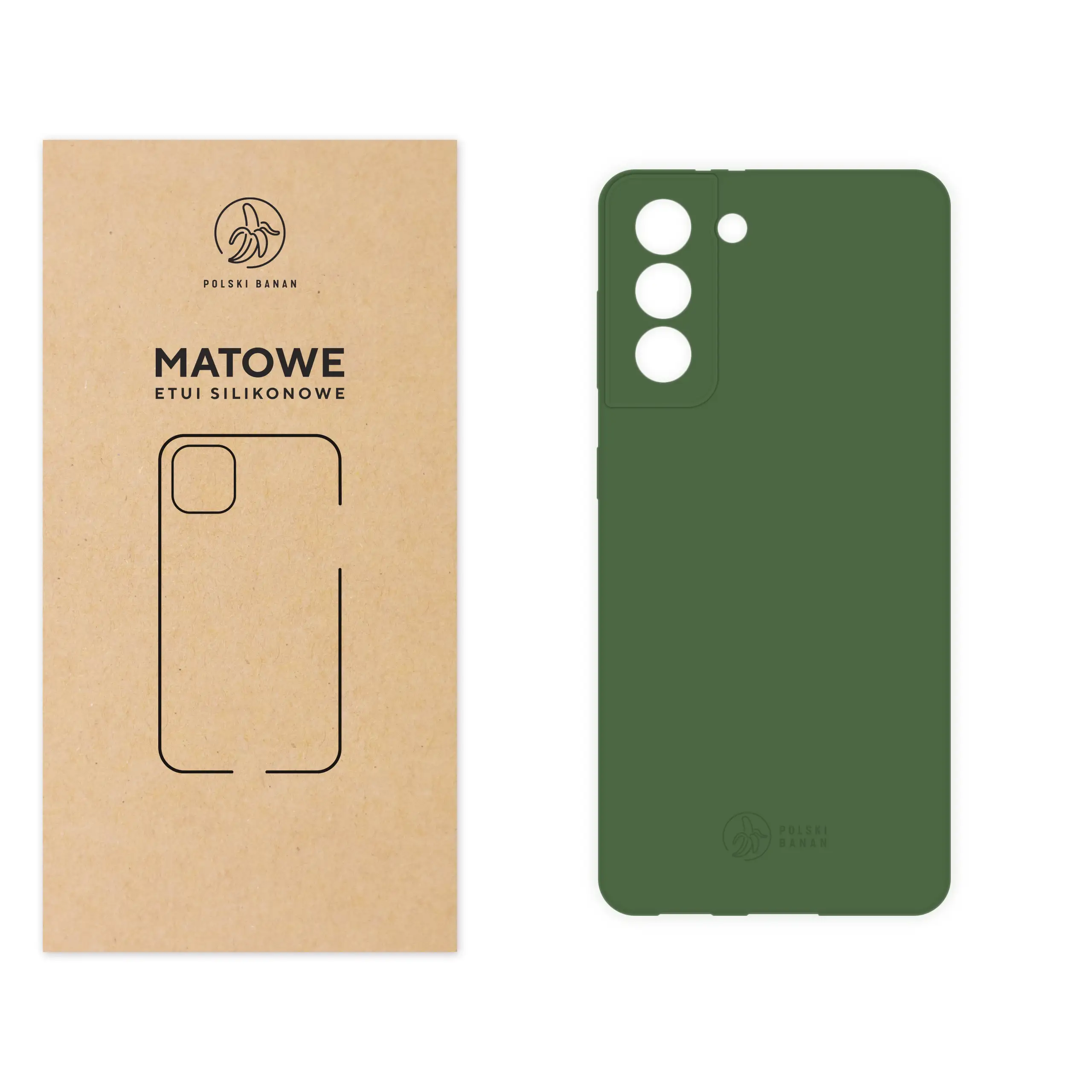 Etui silikonowe matowe butelkowe Polski Banan do Samsung Galaxy S21