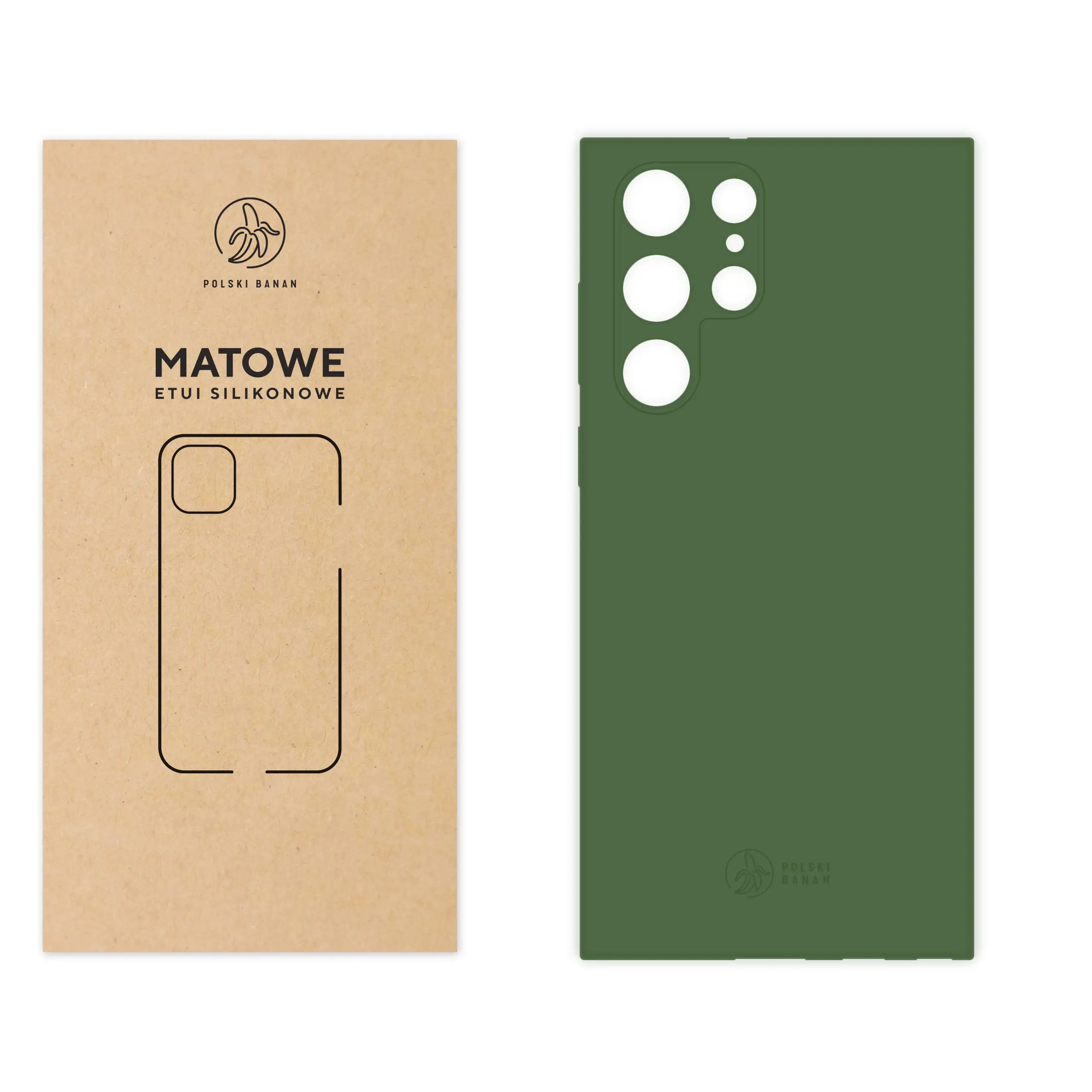 Etui silikonowe matowe butelkowe Polski Banan do Samsung Galaxy S22 Ultra