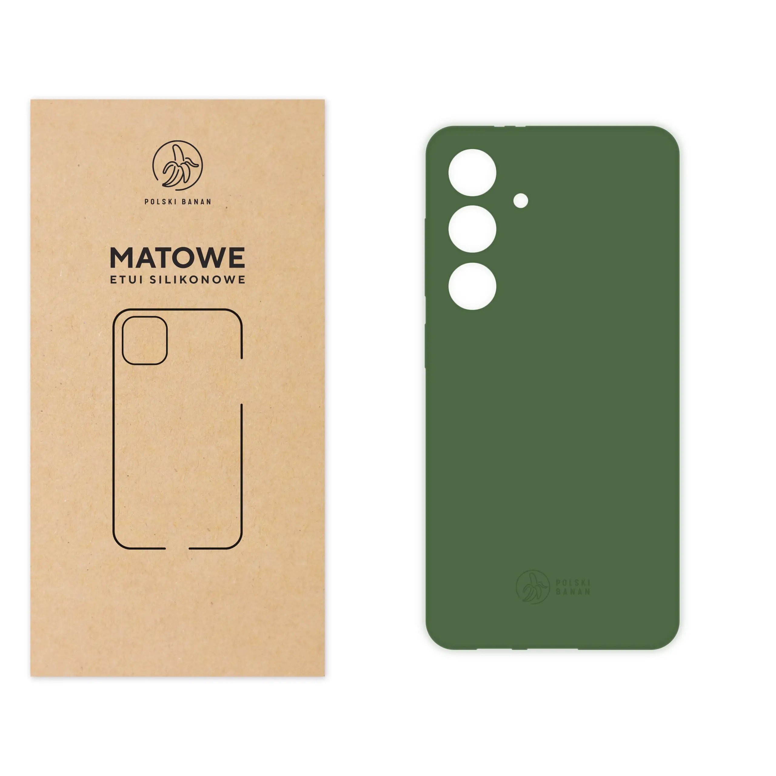 Etui silikonowe matowe butelkowe Polski Banan do Samsung Galaxy S24
