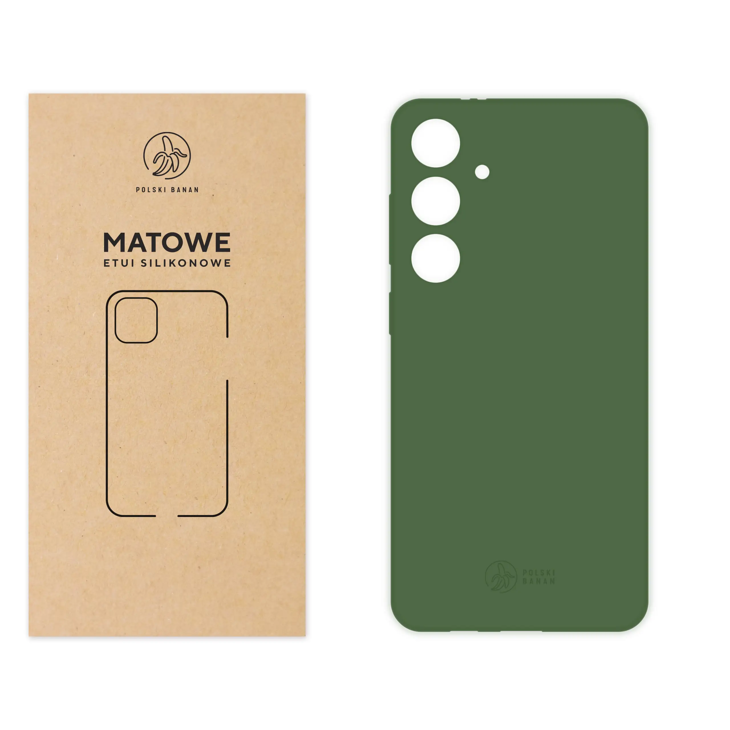 Etui silikonowe matowe butelkowe Polski Banan do Samsung Galaxy S24 Plus