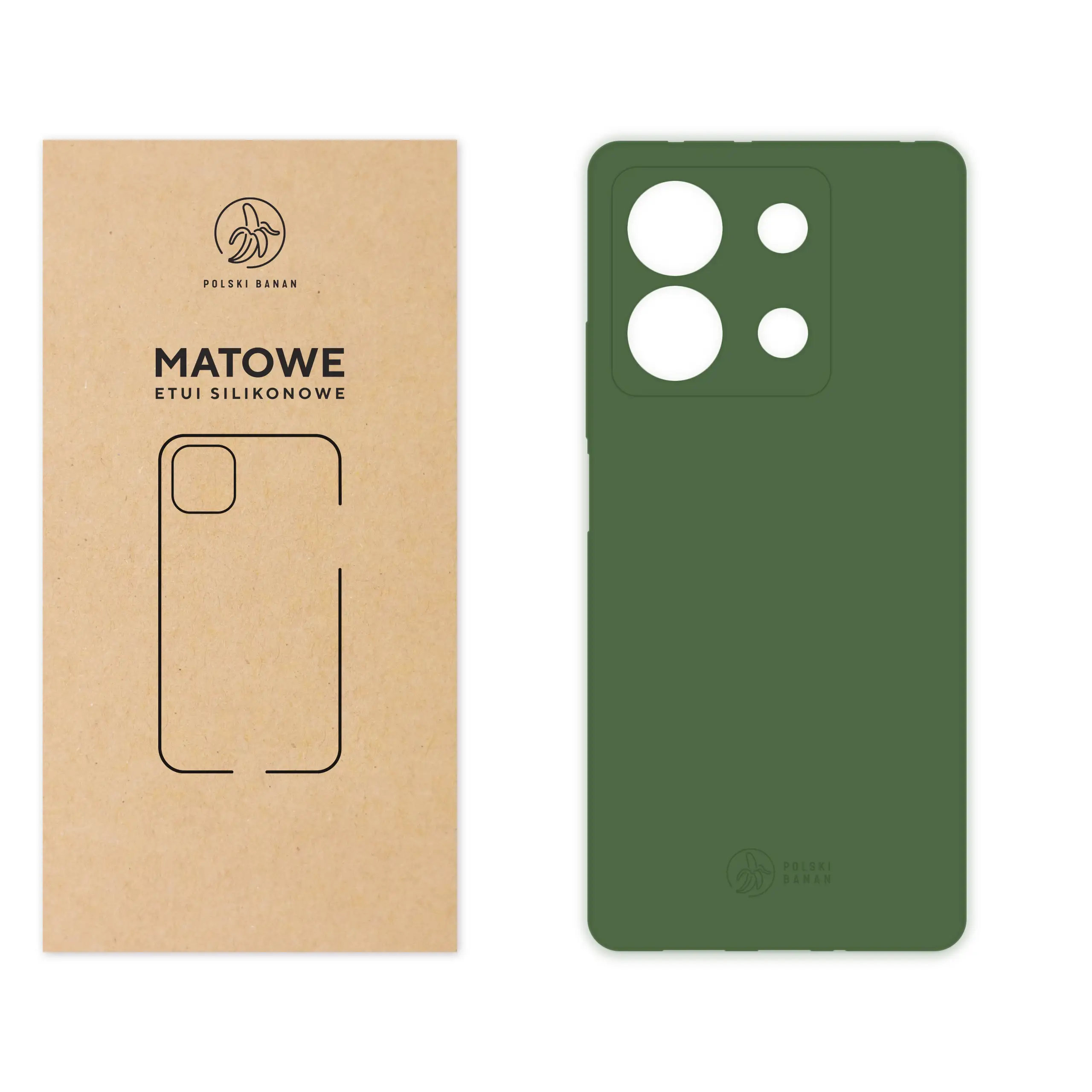 Etui silikonowe matowe butelkowe Polski Banan do Xiaomi Redmi Note 13 5G