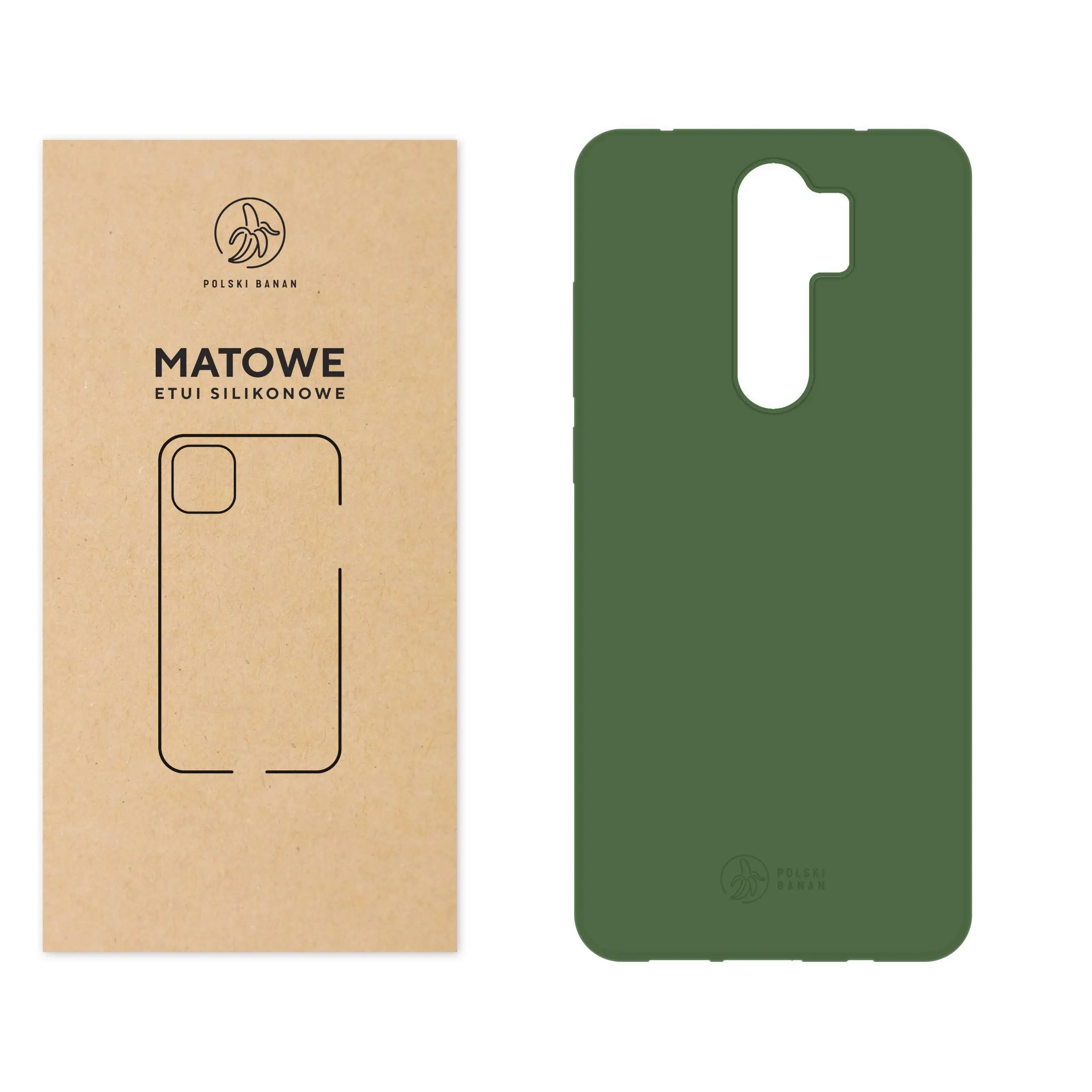 Etui silikonowe matowe butelkowe Polski Banan do Xiaomi Redmi Note 8 Pro