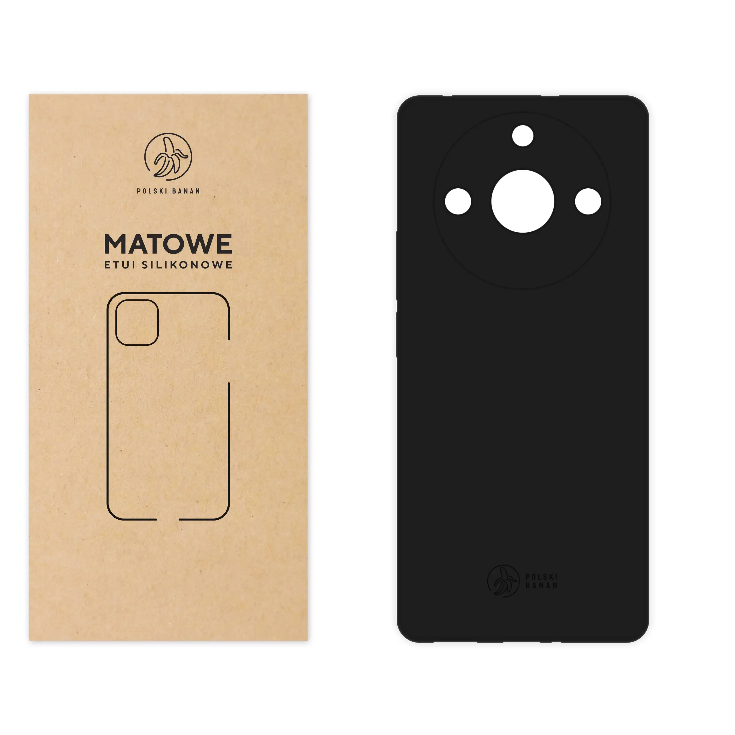 Etui silikonowe matowe czarne Polski Banan do Realme 11 Pro / 11 Pro Plus