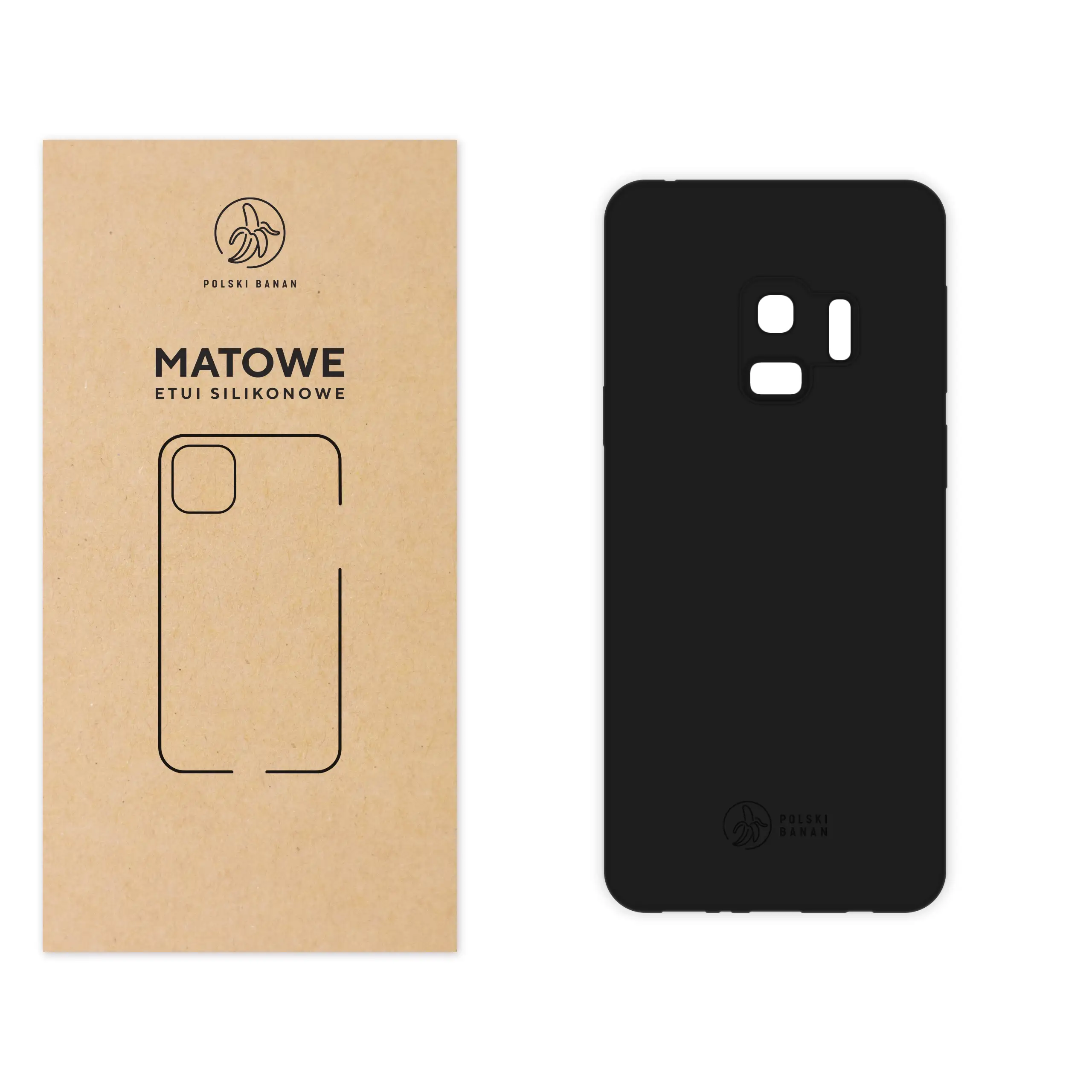Etui silikonowe matowe czarne Polski Banan do Samsung Galaxy S9