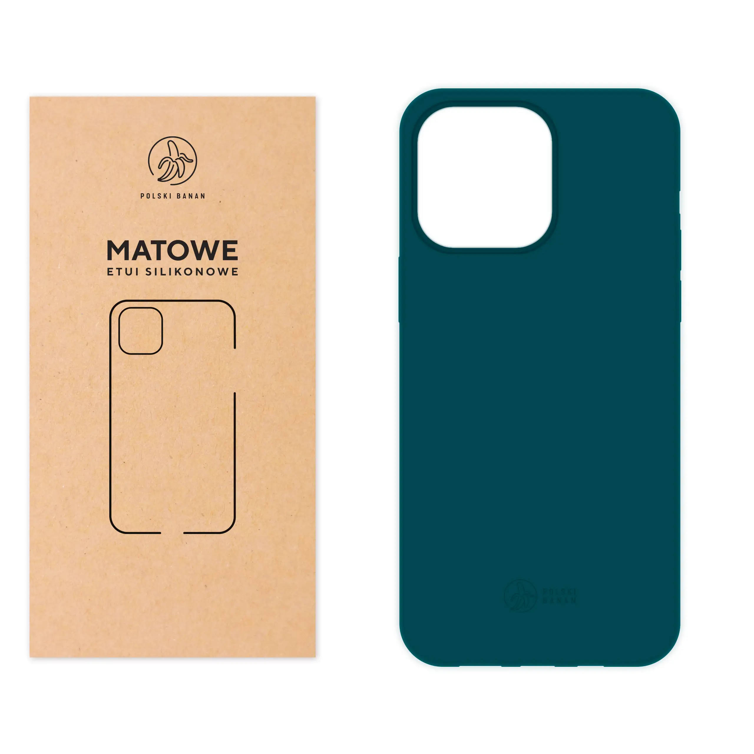 Etui silikonowe matowe morskie Polski Banan do Apple iPhone 14 Pro Max