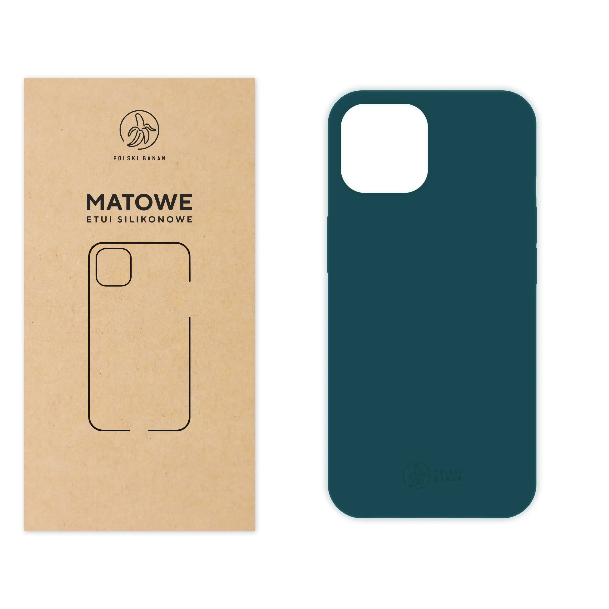 Etui silikonowe matowe morskie Polski Banan do Apple iPhone 15