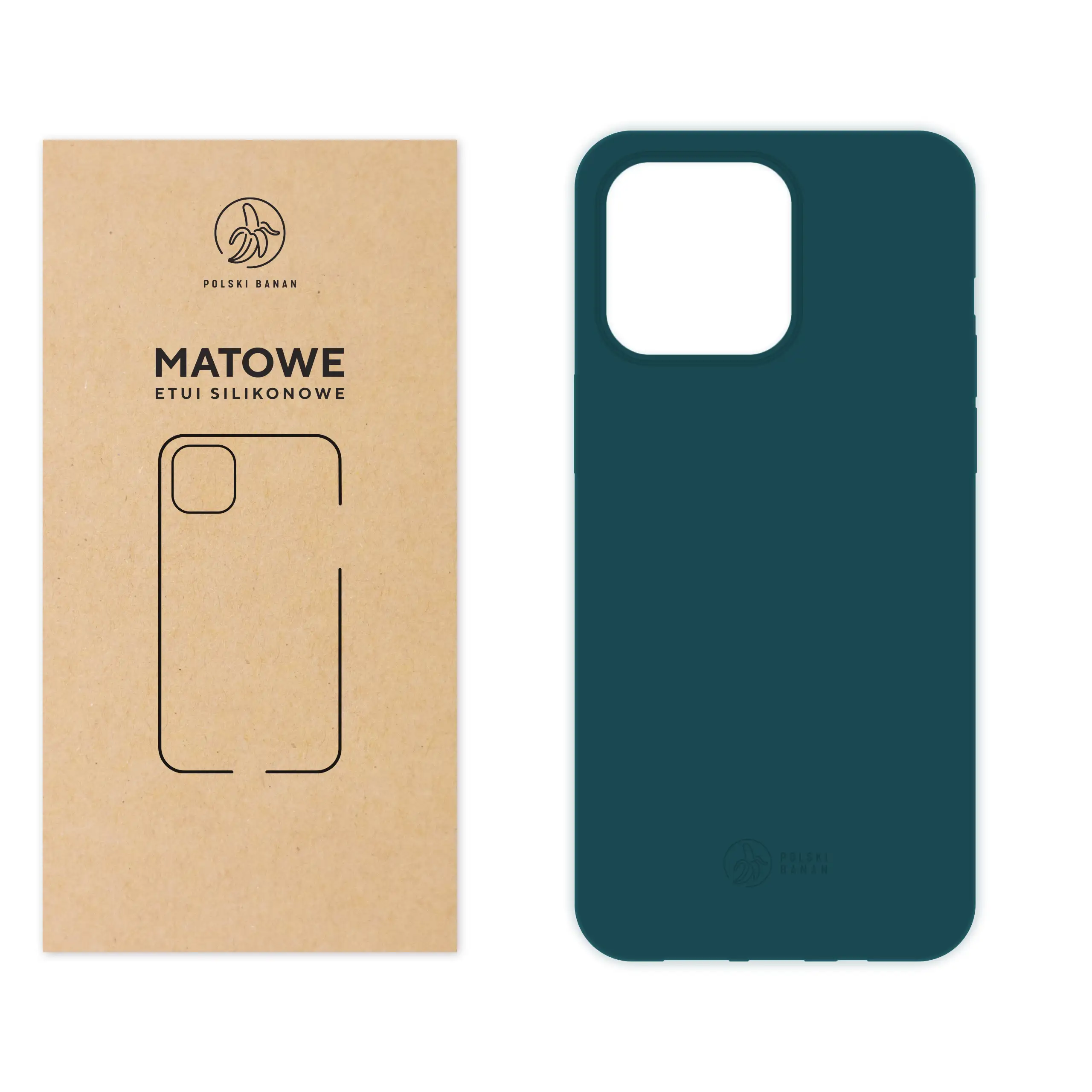 Etui silikonowe matowe morskie Polski Banan do Apple iPhone 15 Pro Max