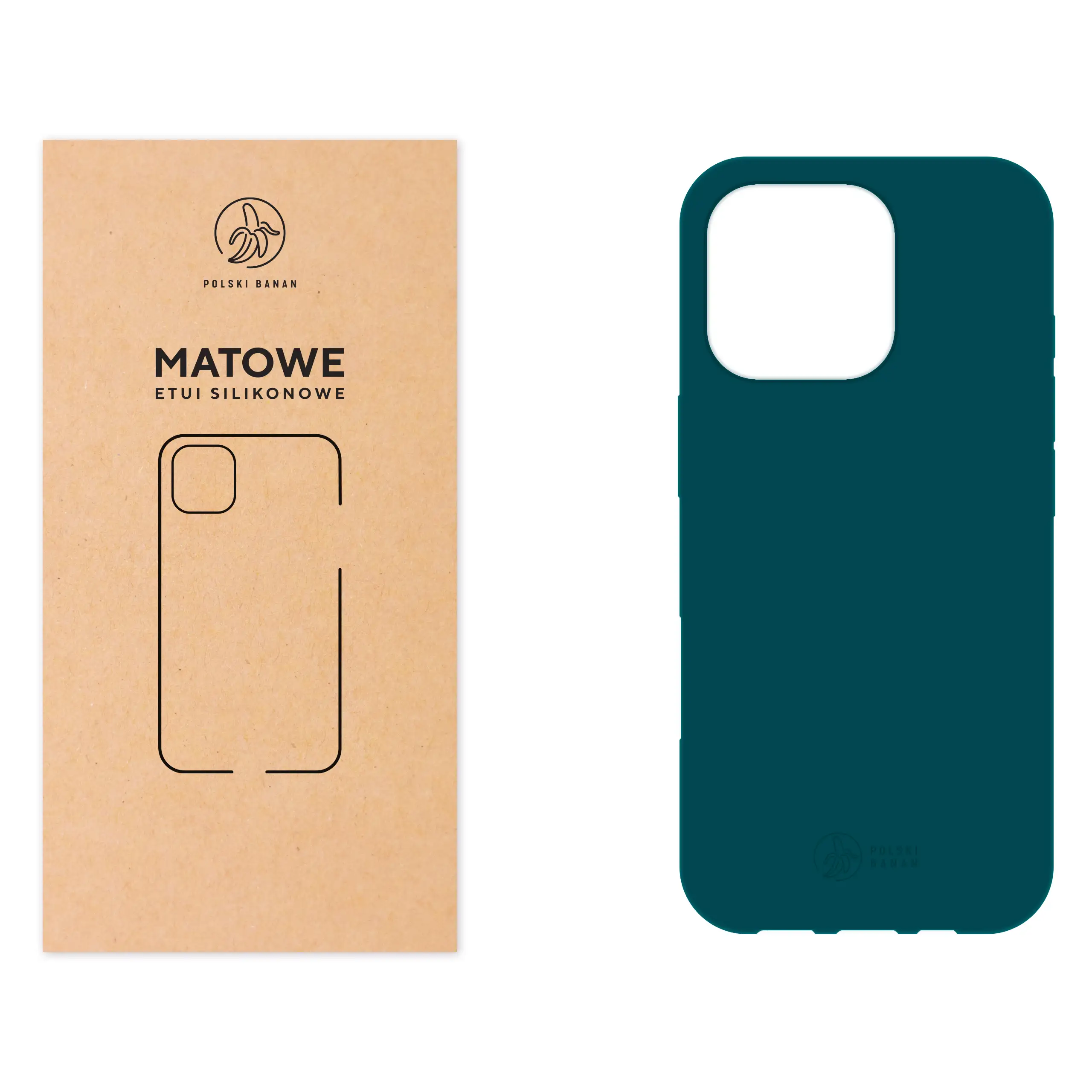 Etui silikonowe matowe morskie Polski Banan do Apple iPhone 16 Pro