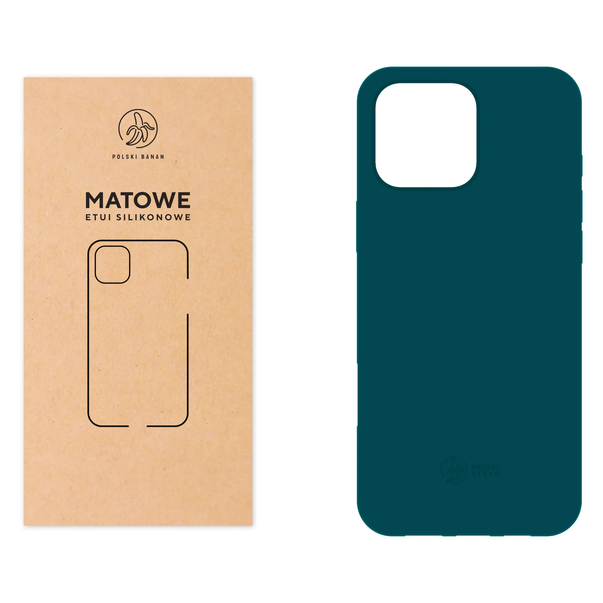 Etui silikonowe matowe morskie Polski Banan do Apple iPhone 16 Pro Max