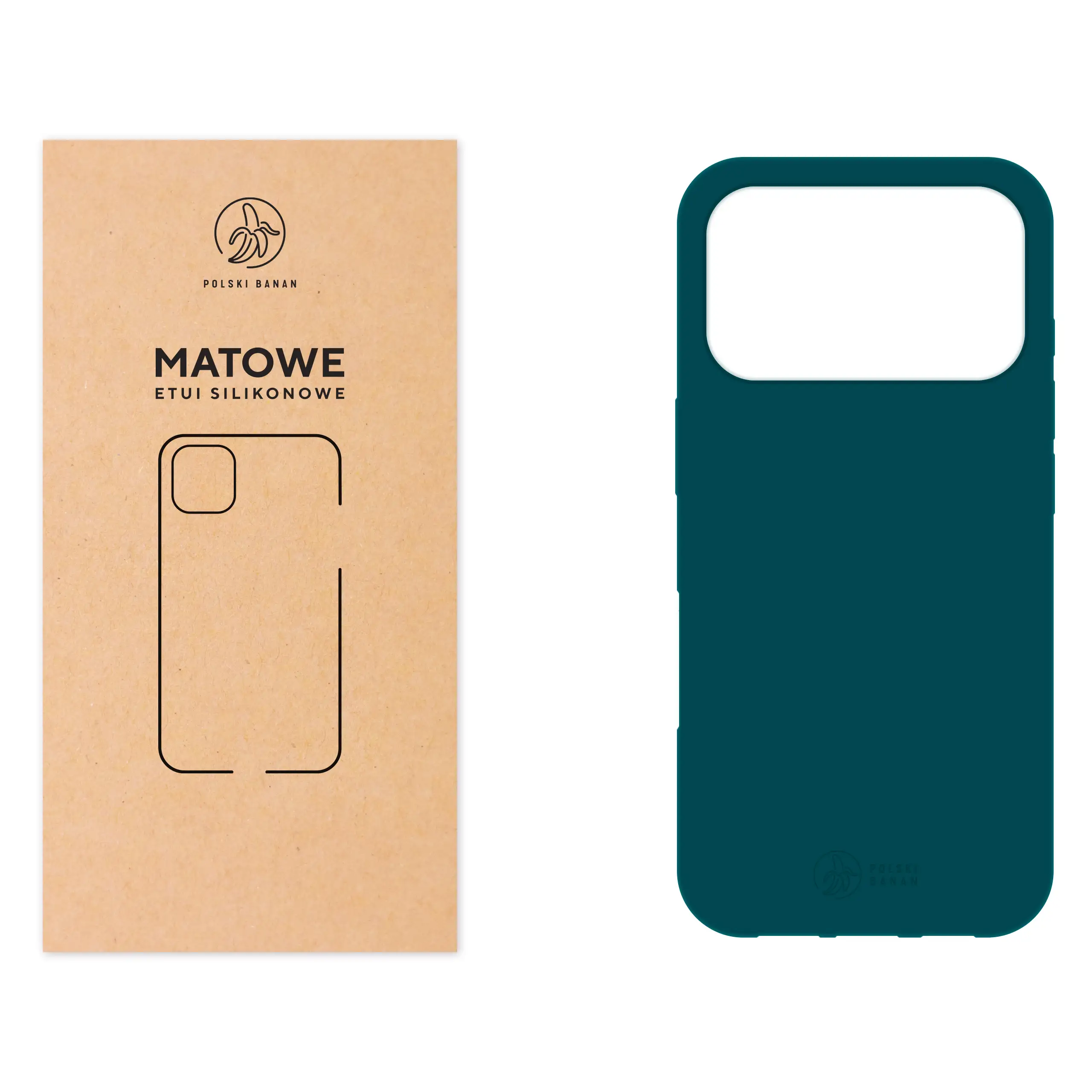 Etui silikonowe matowe morskie Polski Banan do Apple iPhone 17 Pro