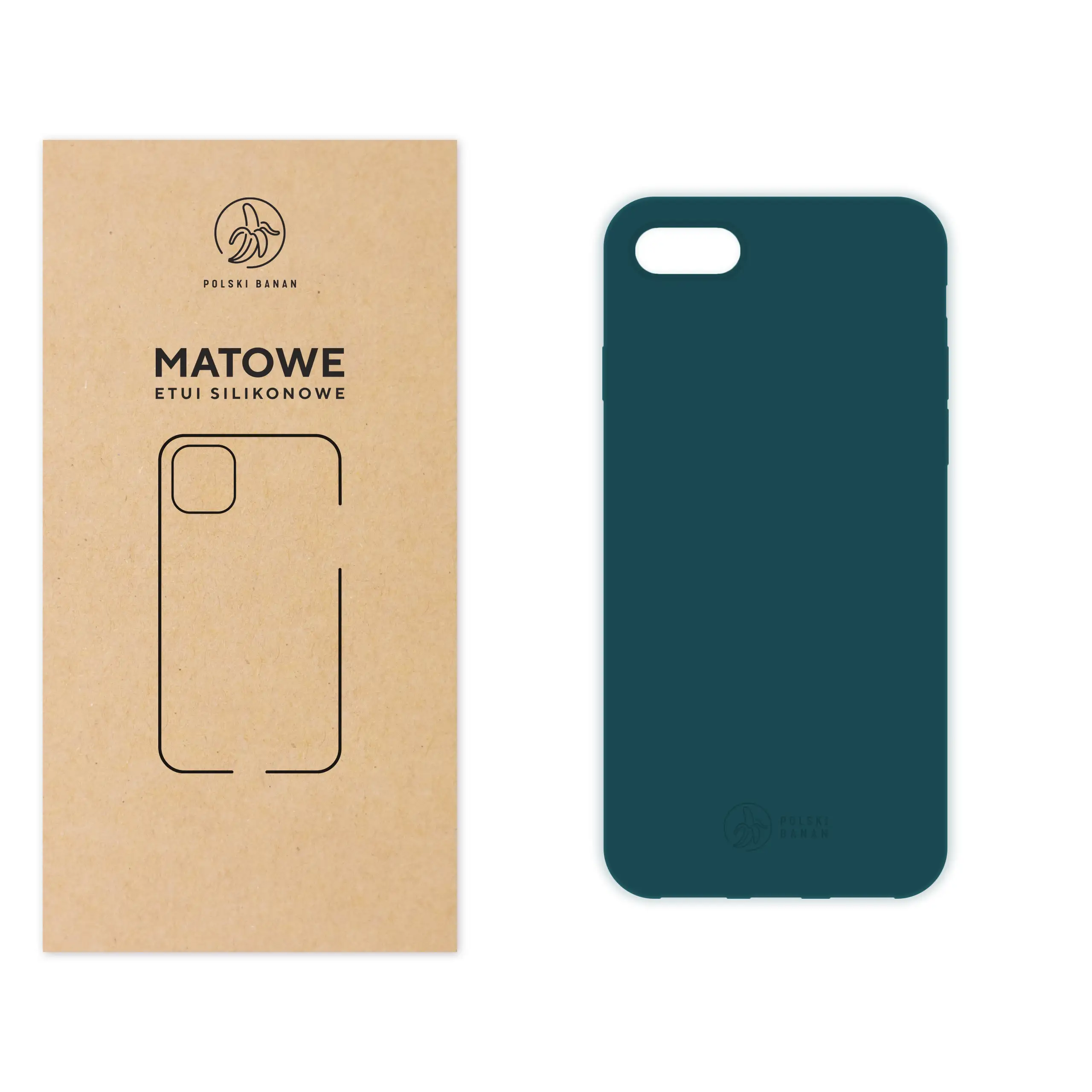 Etui silikonowe matowe morskie Polski Banan do Apple iPhone 7 / 8 / SE 2020 / SE 2022