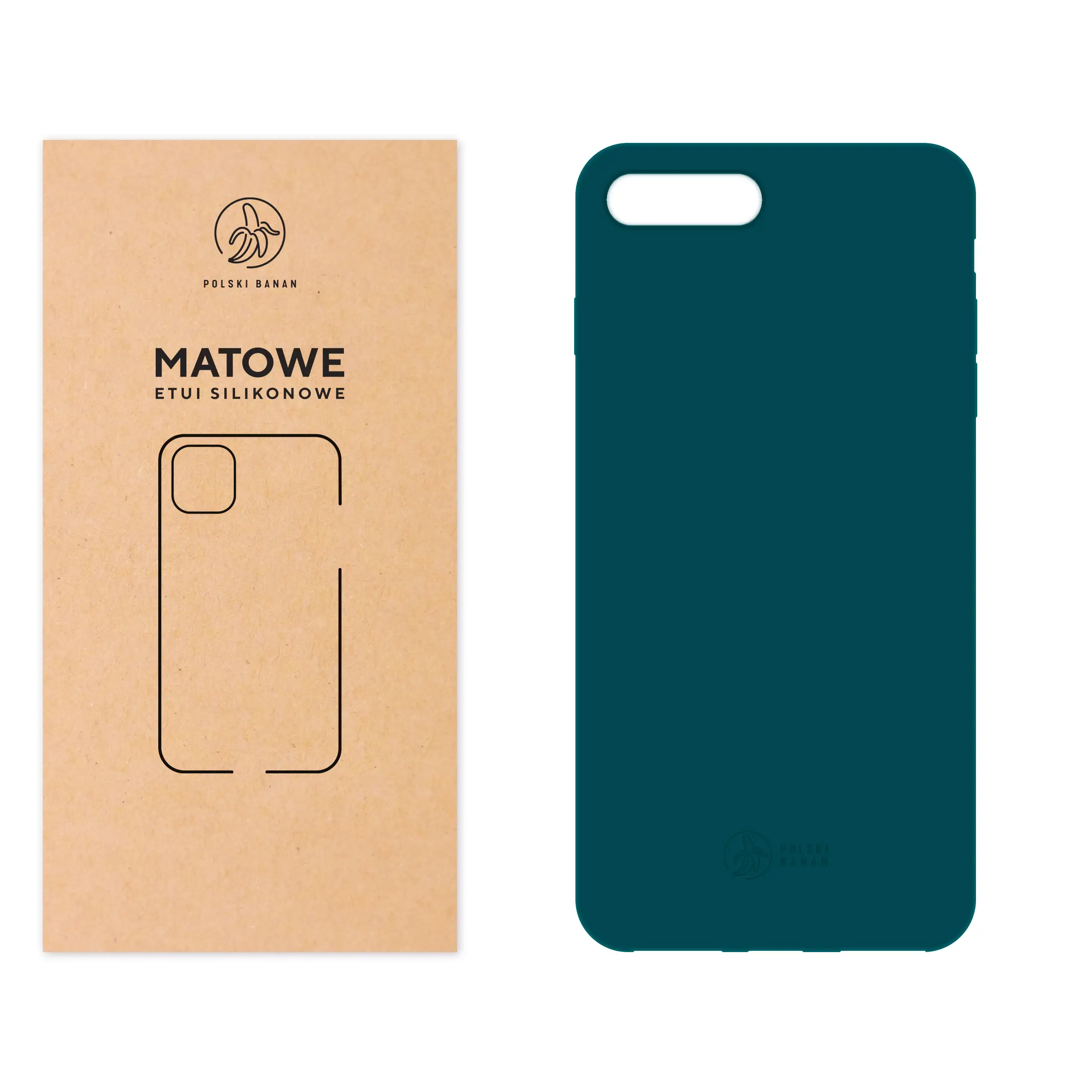 Etui silikonowe matowe morskie Polski Banan do Apple iPhone 7 PLUS / 8 PLUS