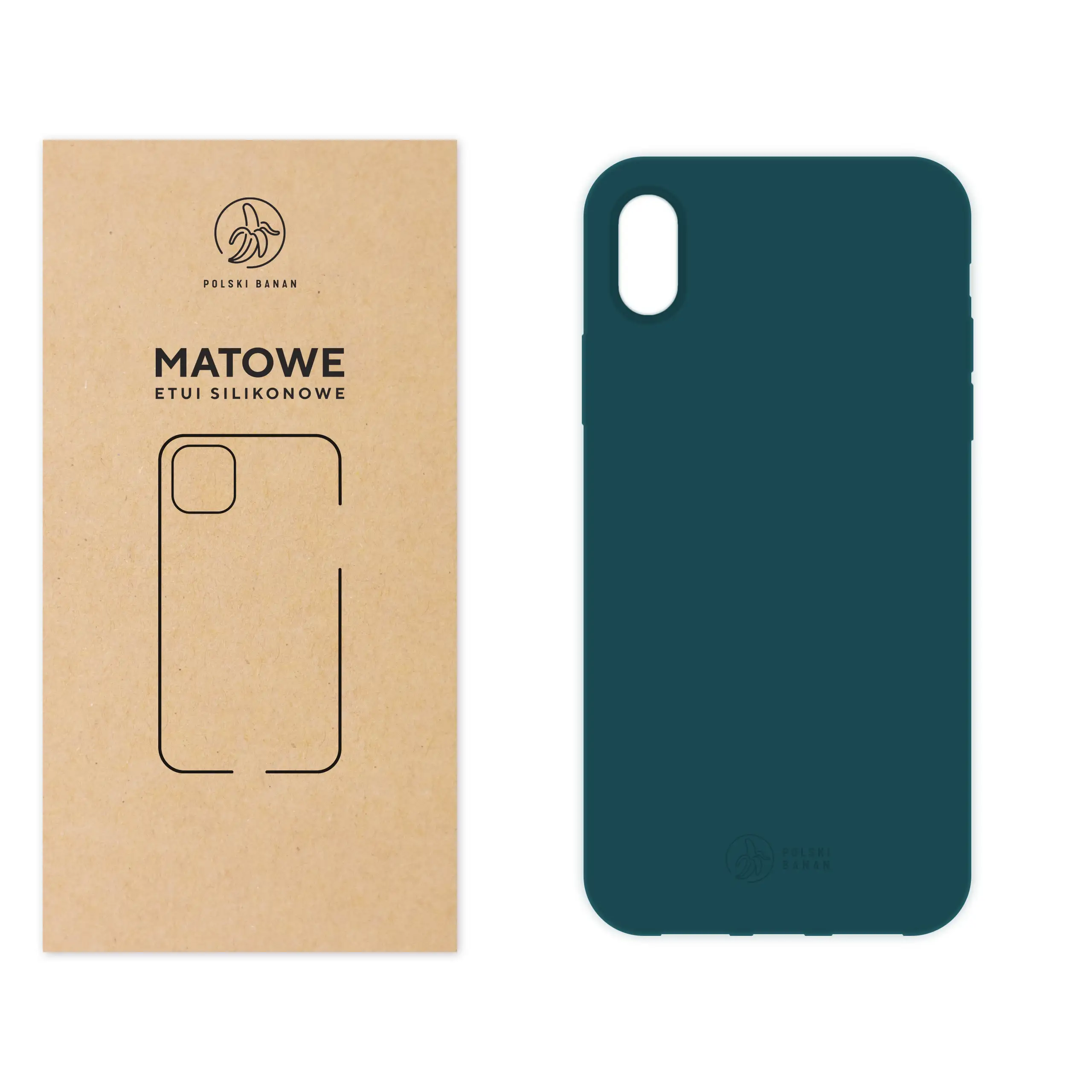 Etui silikonowe matowe morskie Polski Banan do Apple iPhone Xr