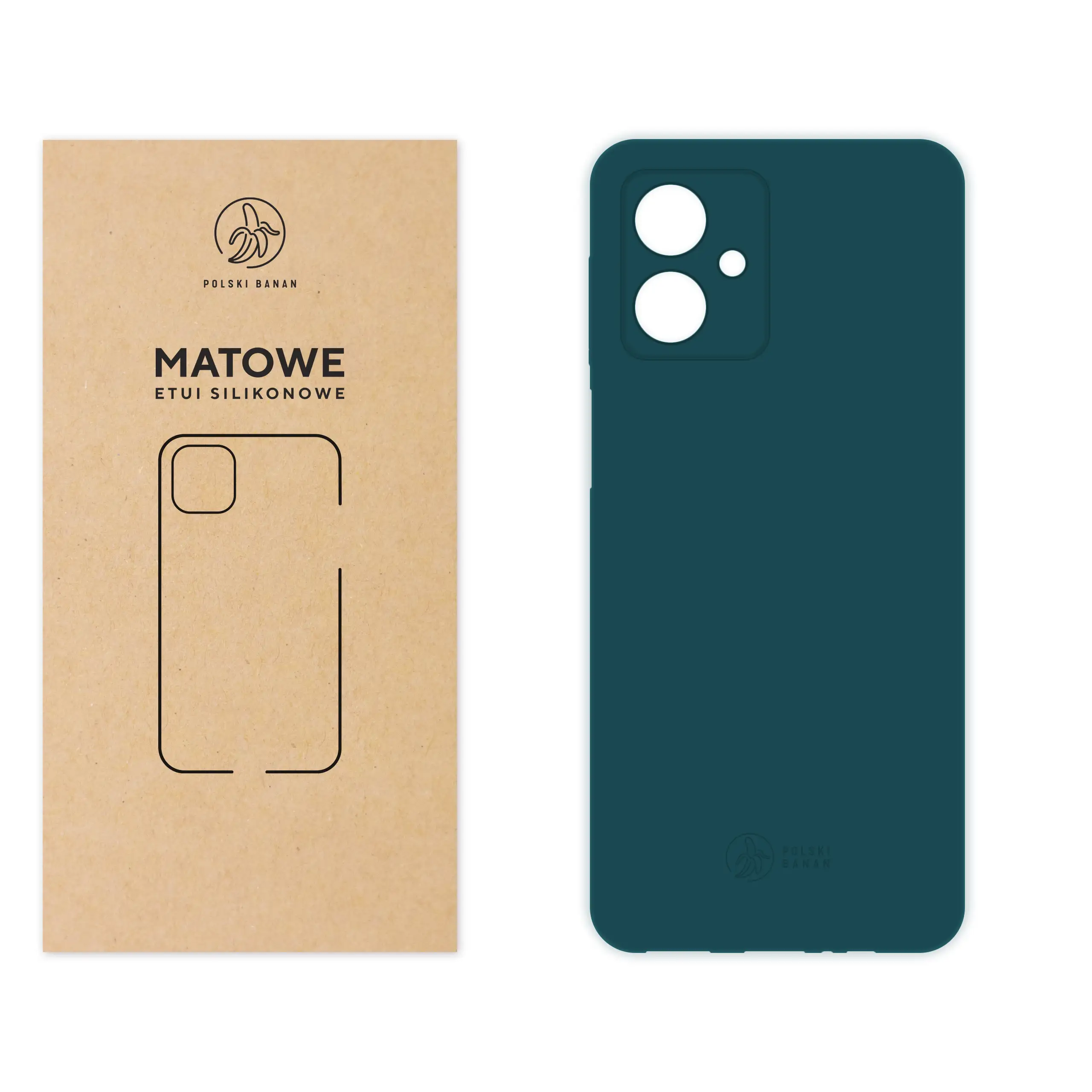 Etui silikonowe matowe morskie Polski Banan do Motorola Moto G54 5G / G54 Power Edition