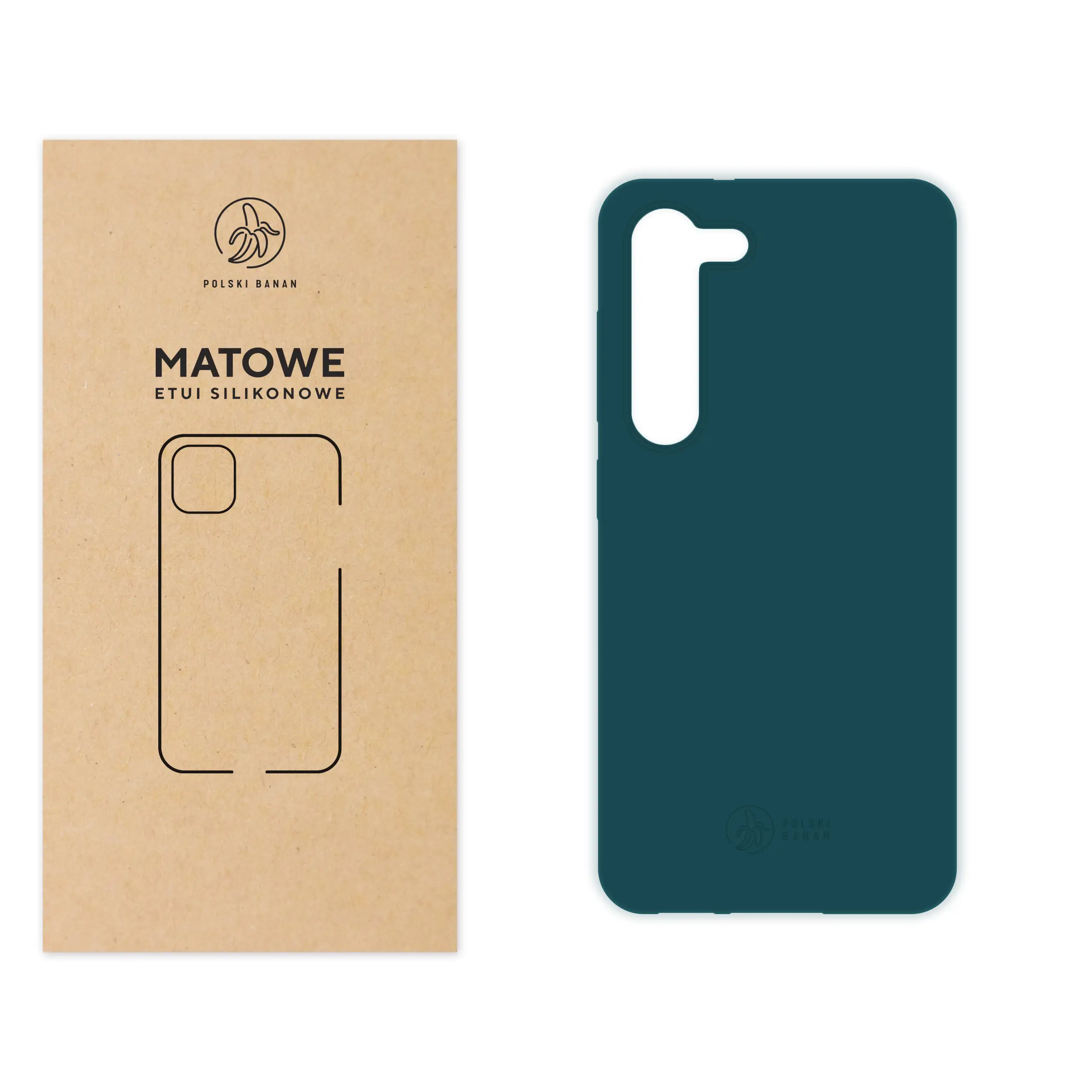 Etui silikonowe matowe morskie Polski Banan do Samsung Galaxy S23