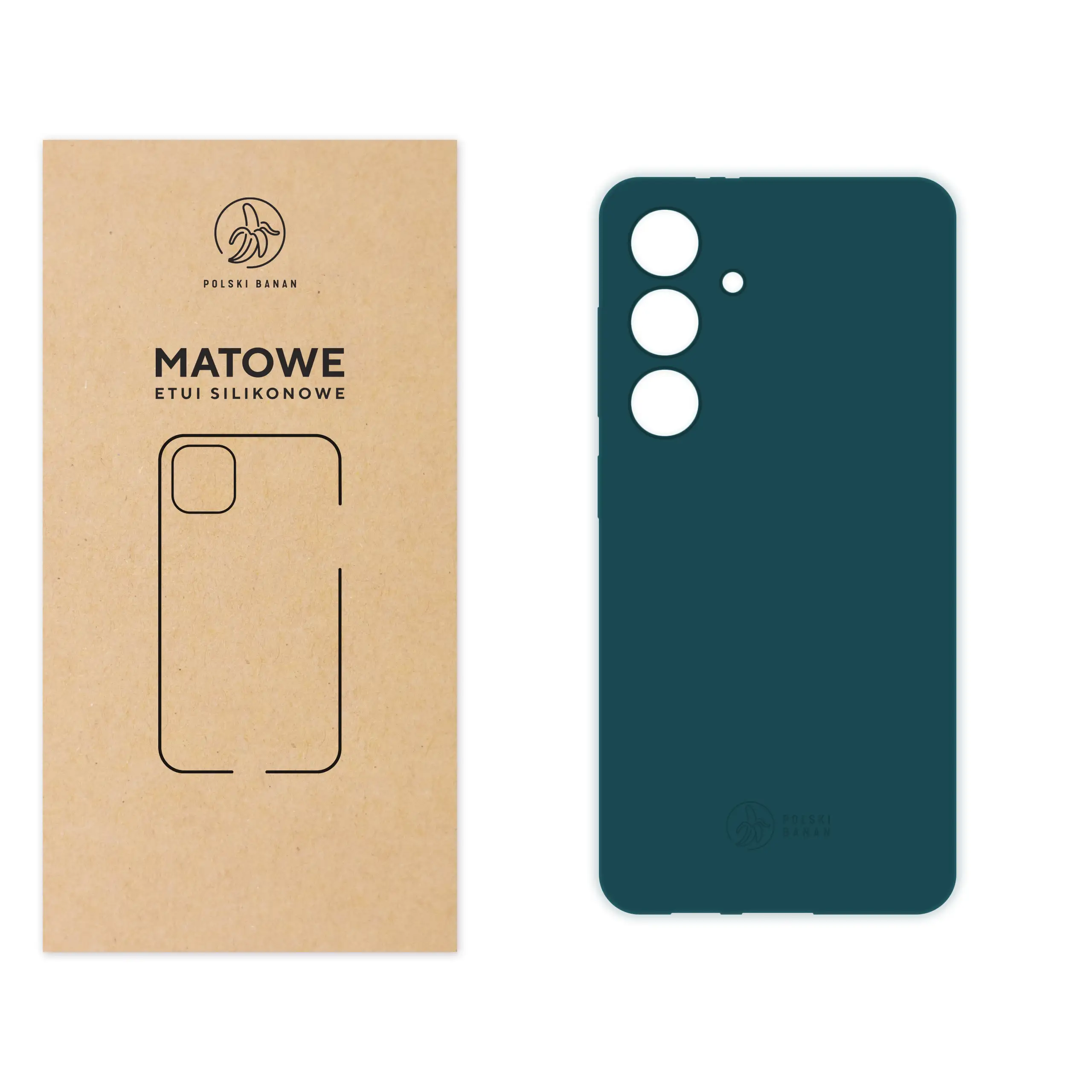 Etui silikonowe matowe morskie Polski Banan do Samsung Galaxy S24
