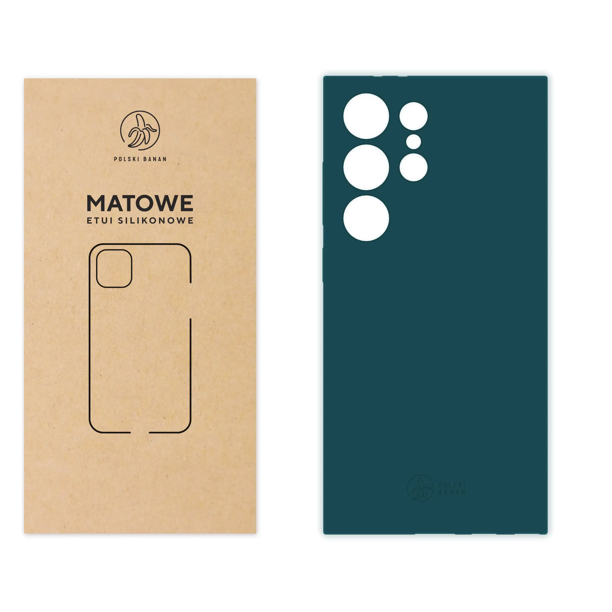 Etui silikonowe matowe morskie Polski Banan do Samsung Galaxy S24 Ultra