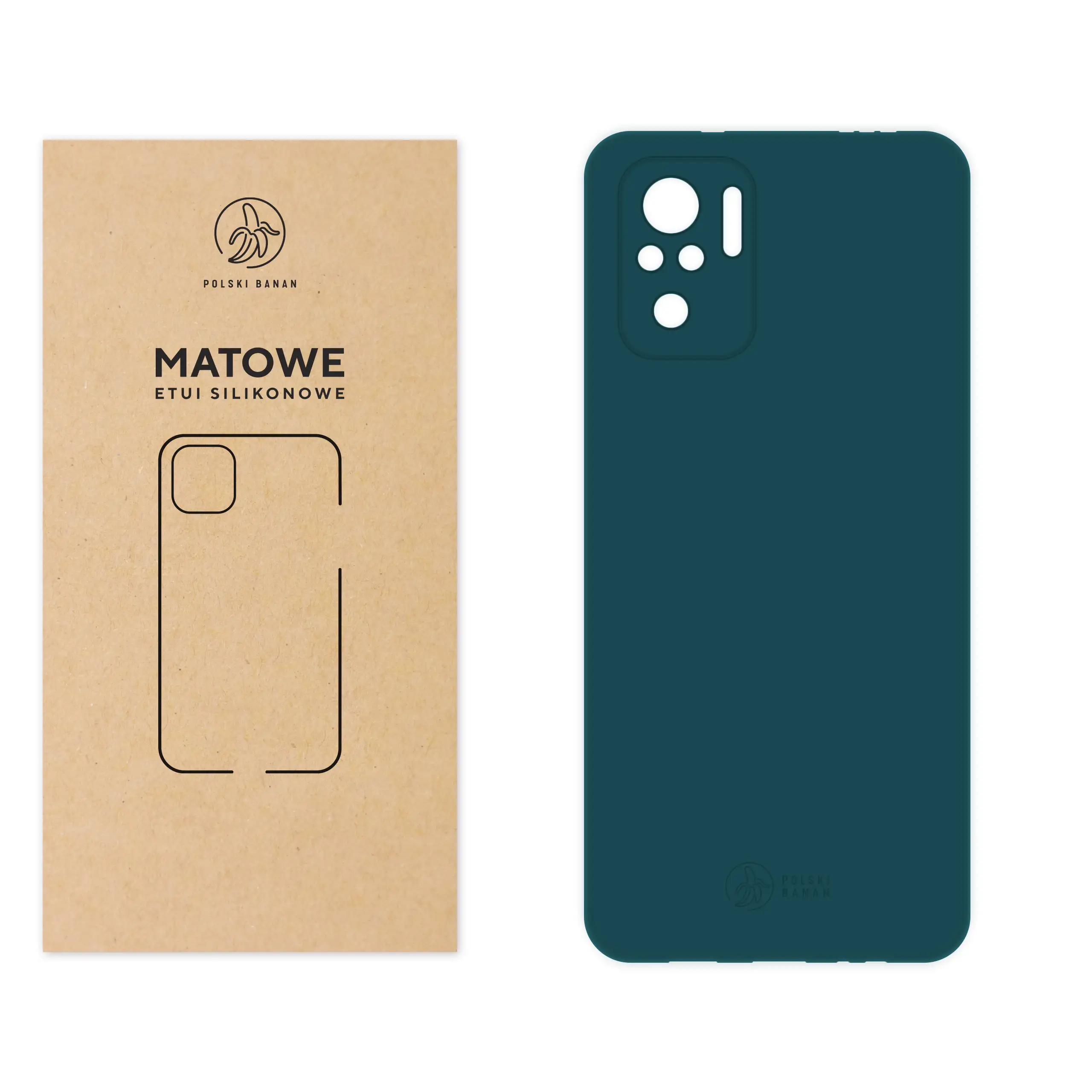 Etui silikonowe matowe morskie Polski Banan do Xiaomi Redmi Note 10 / 10s