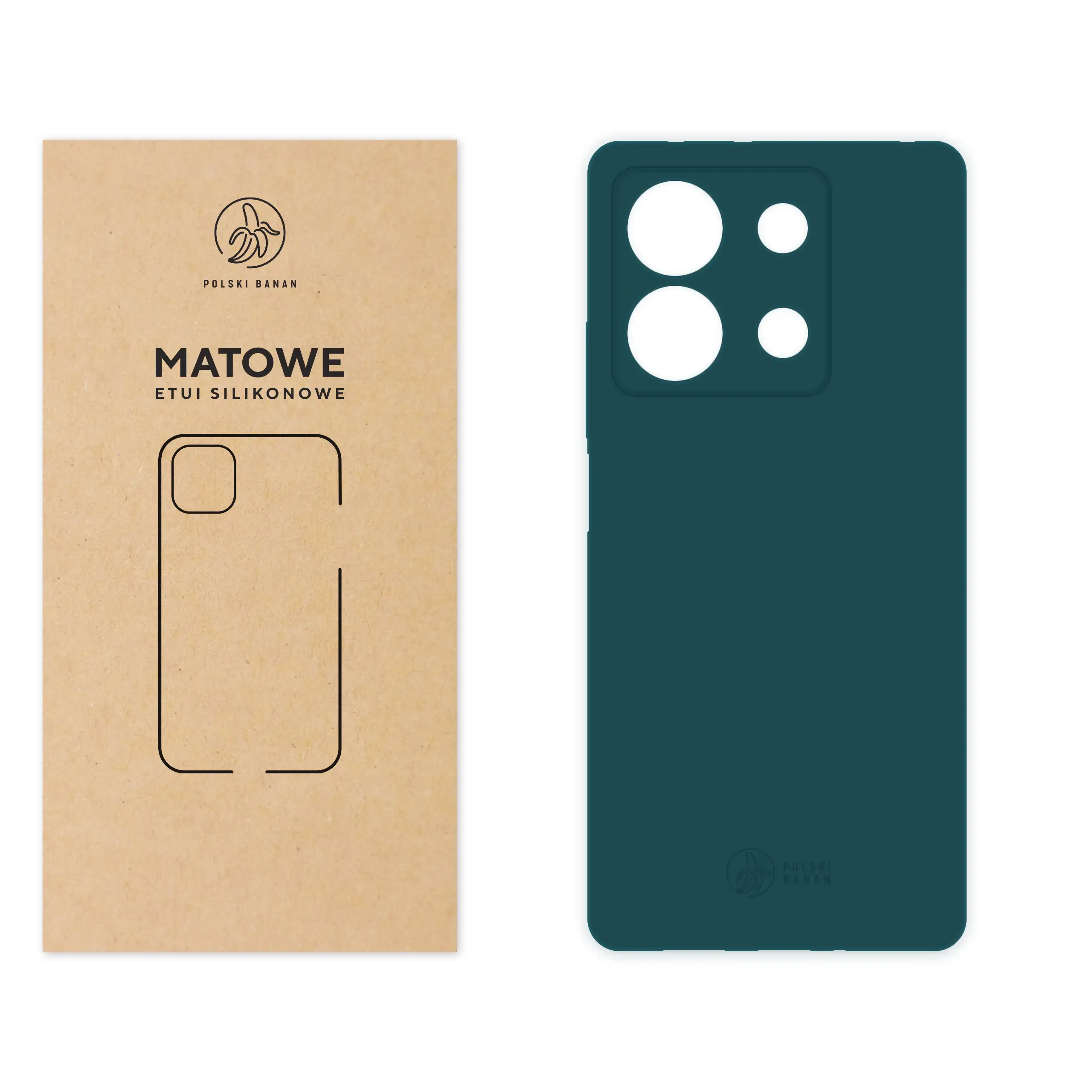Etui silikonowe matowe morskie Polski Banan do Xiaomi Redmi Note 13 5G