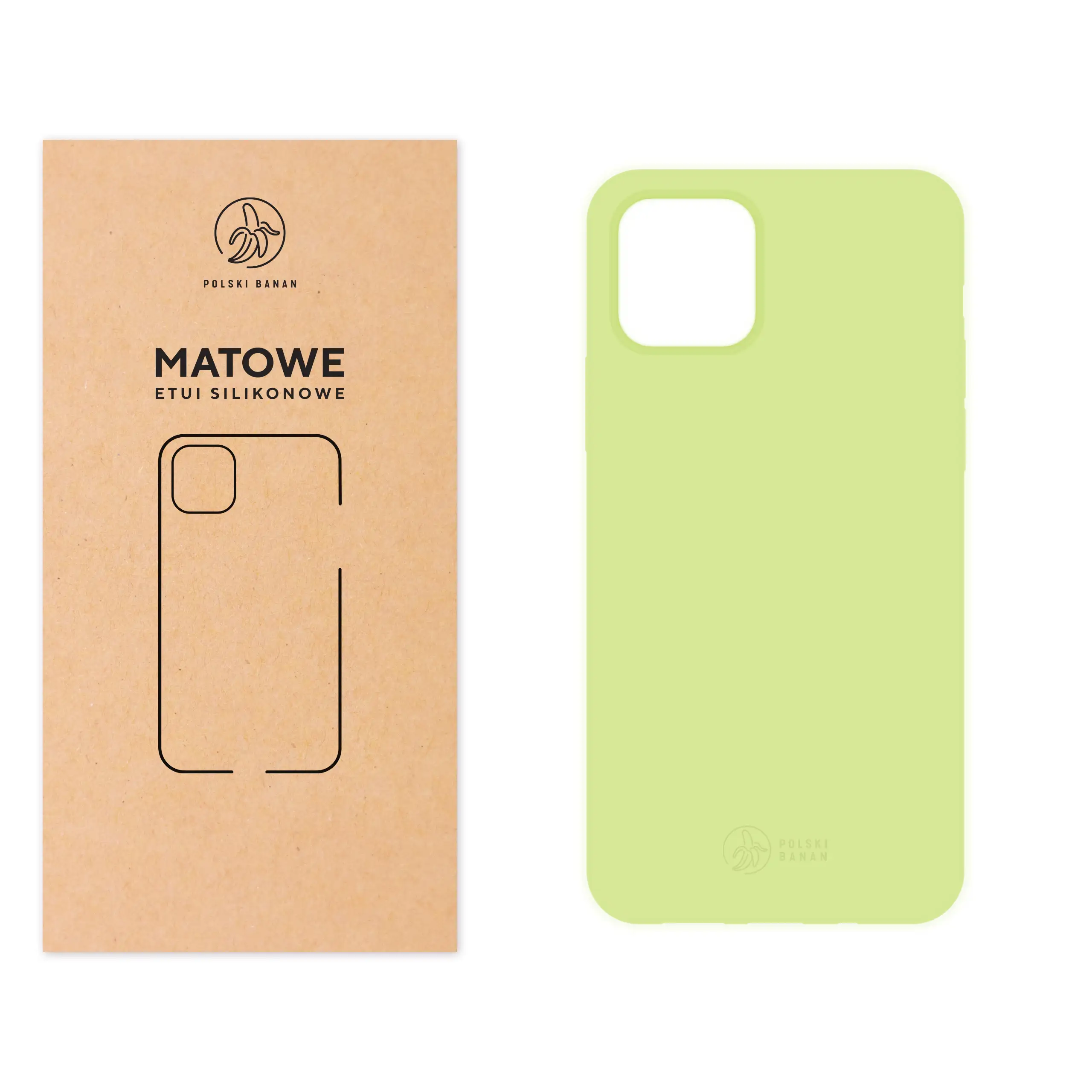 Etui silikonowe matowe pistacjowe Polski Banan do Apple iPhone 11 Pro