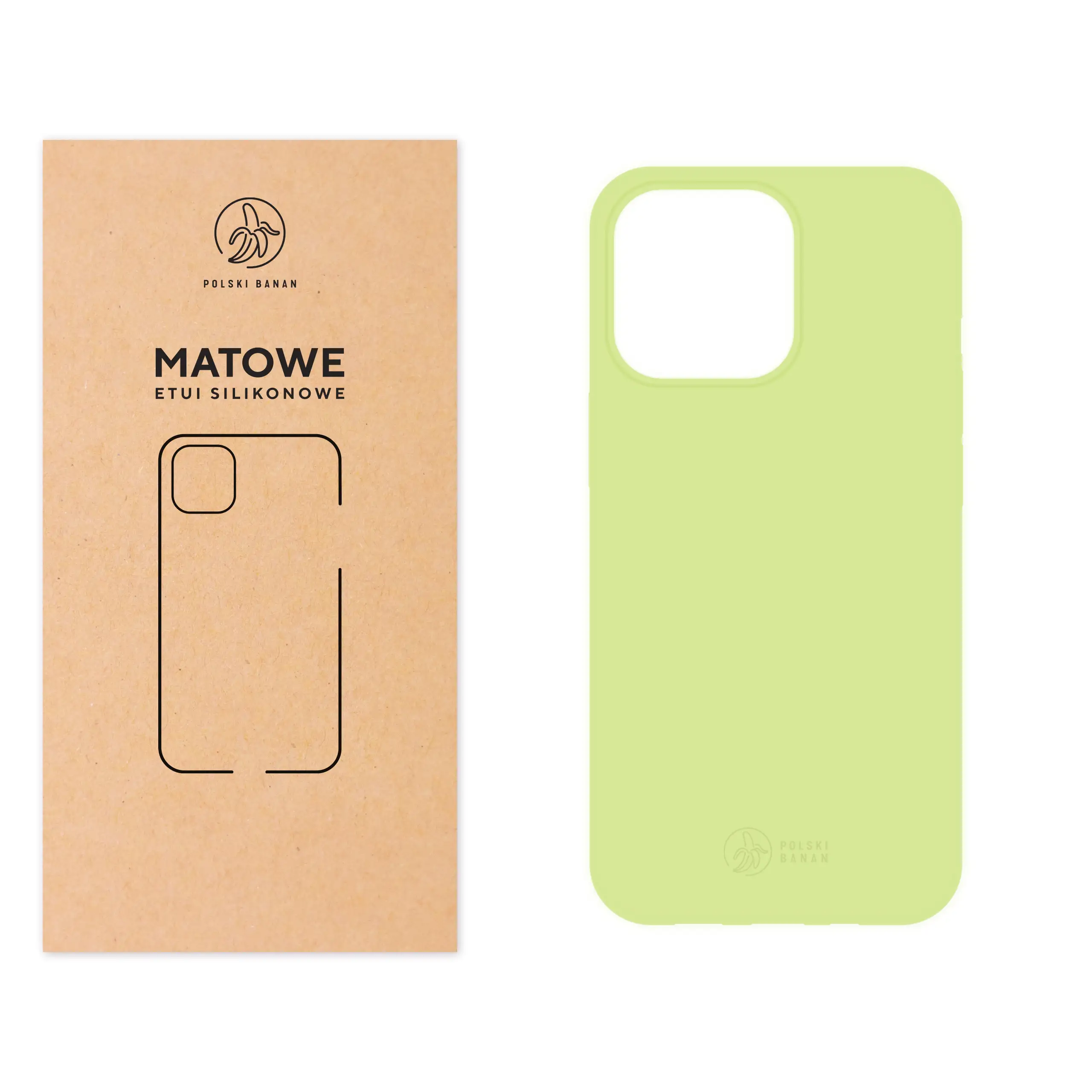 Etui silikonowe matowe pistacjowe Polski Banan do Apple iPhone 13 Pro
