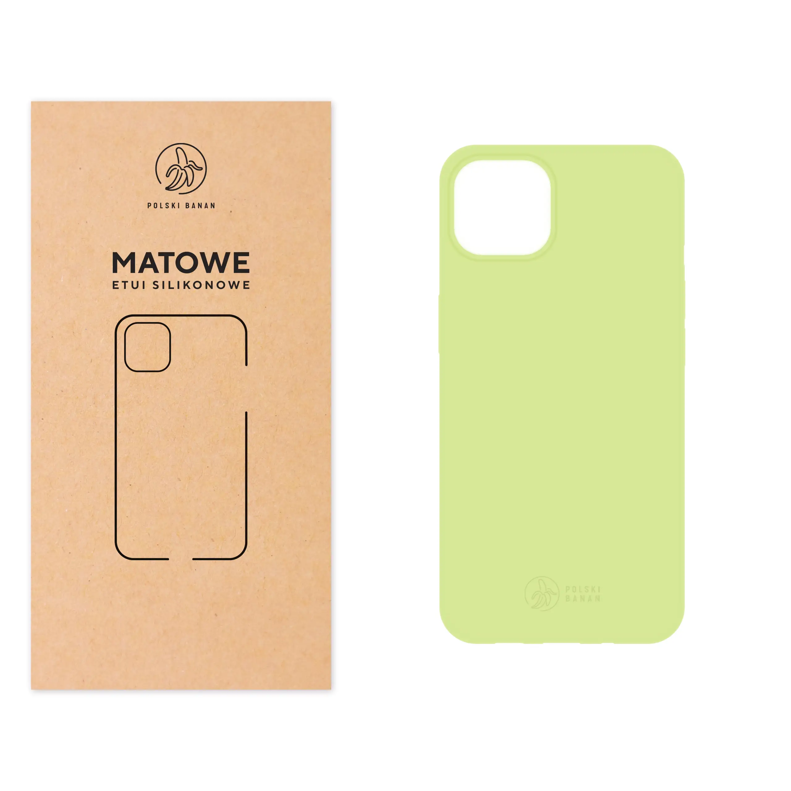Etui silikonowe matowe pistacjowe Polski Banan do Apple iPhone 13 mini